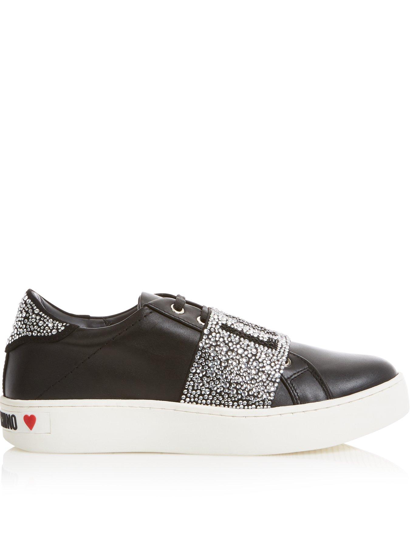 love moschino crystal low trainers