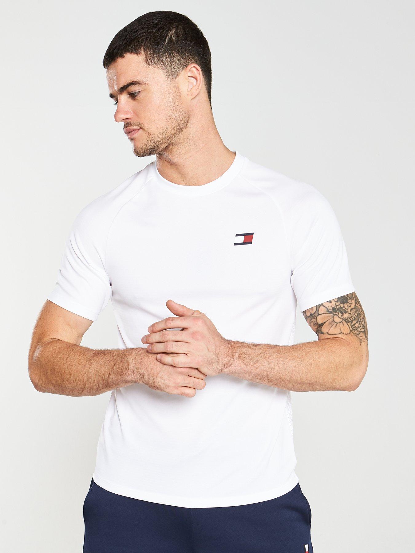 tommy hilfiger white mens t shirt