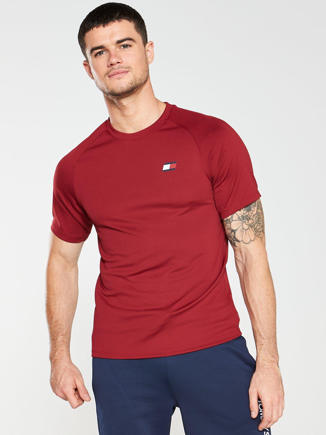 mens red tommy hilfiger t shirt