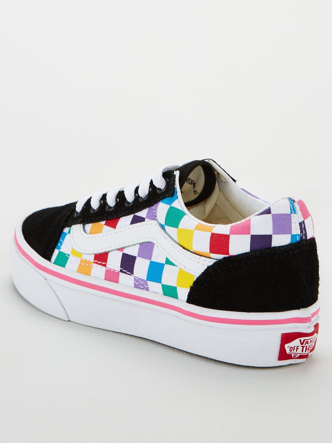 vans checkerboard rainbow