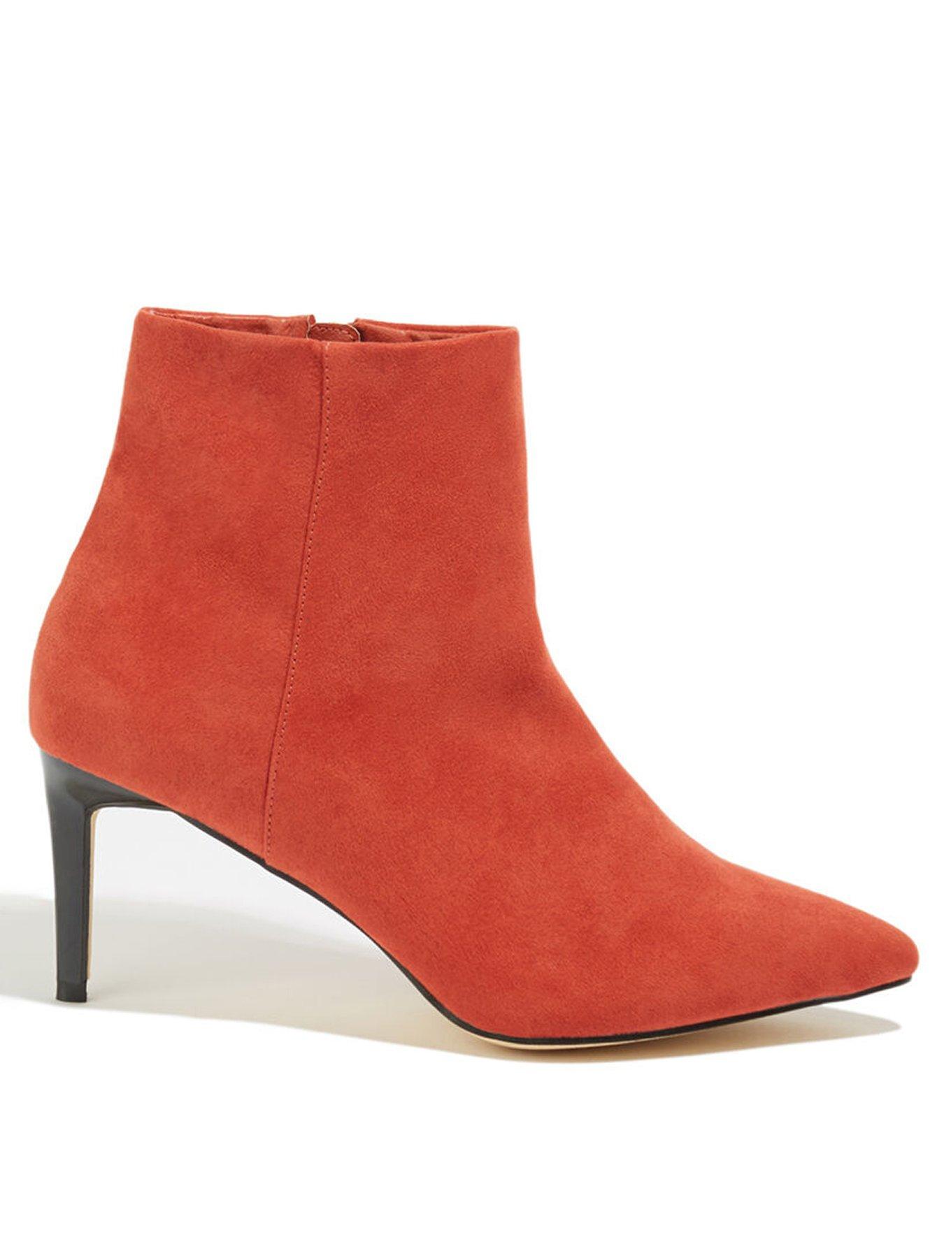 orange ankle boots uk