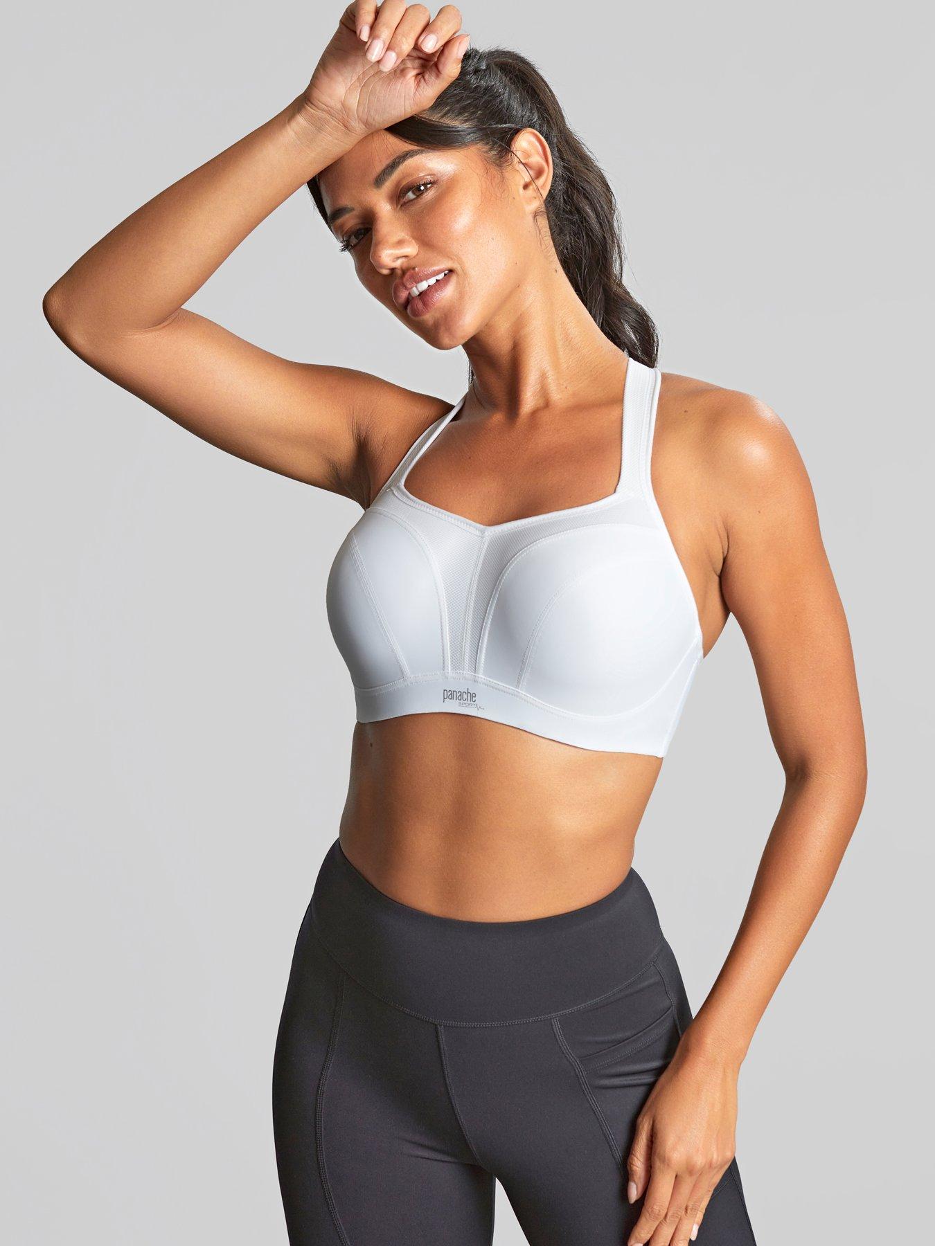 undefined Panache 'Power' Wired Sport Bra - White
