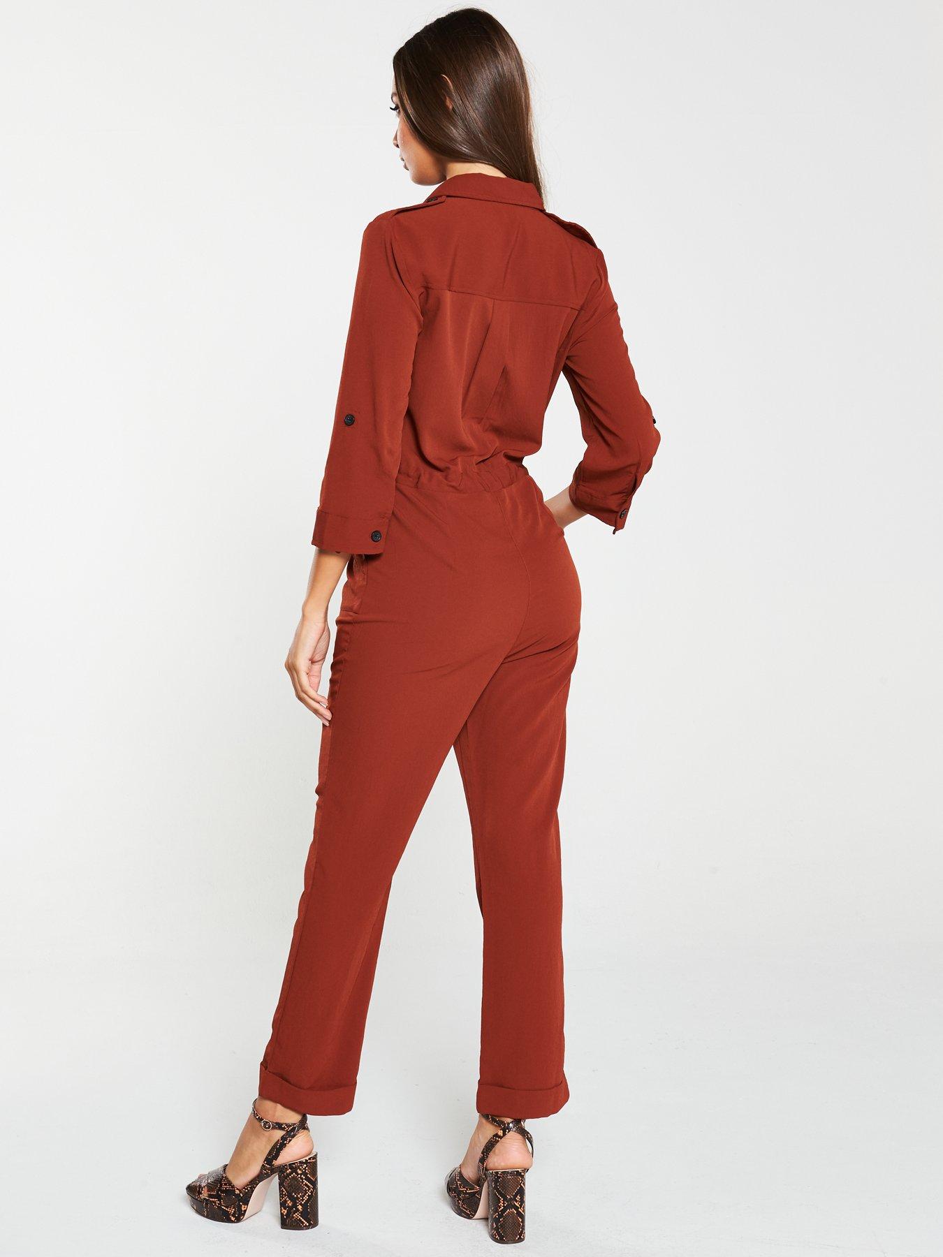 red utility suit