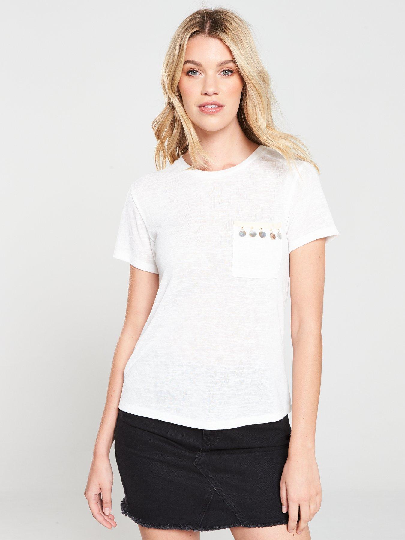 V By Very Shell Tassel Trim T-Shirt review