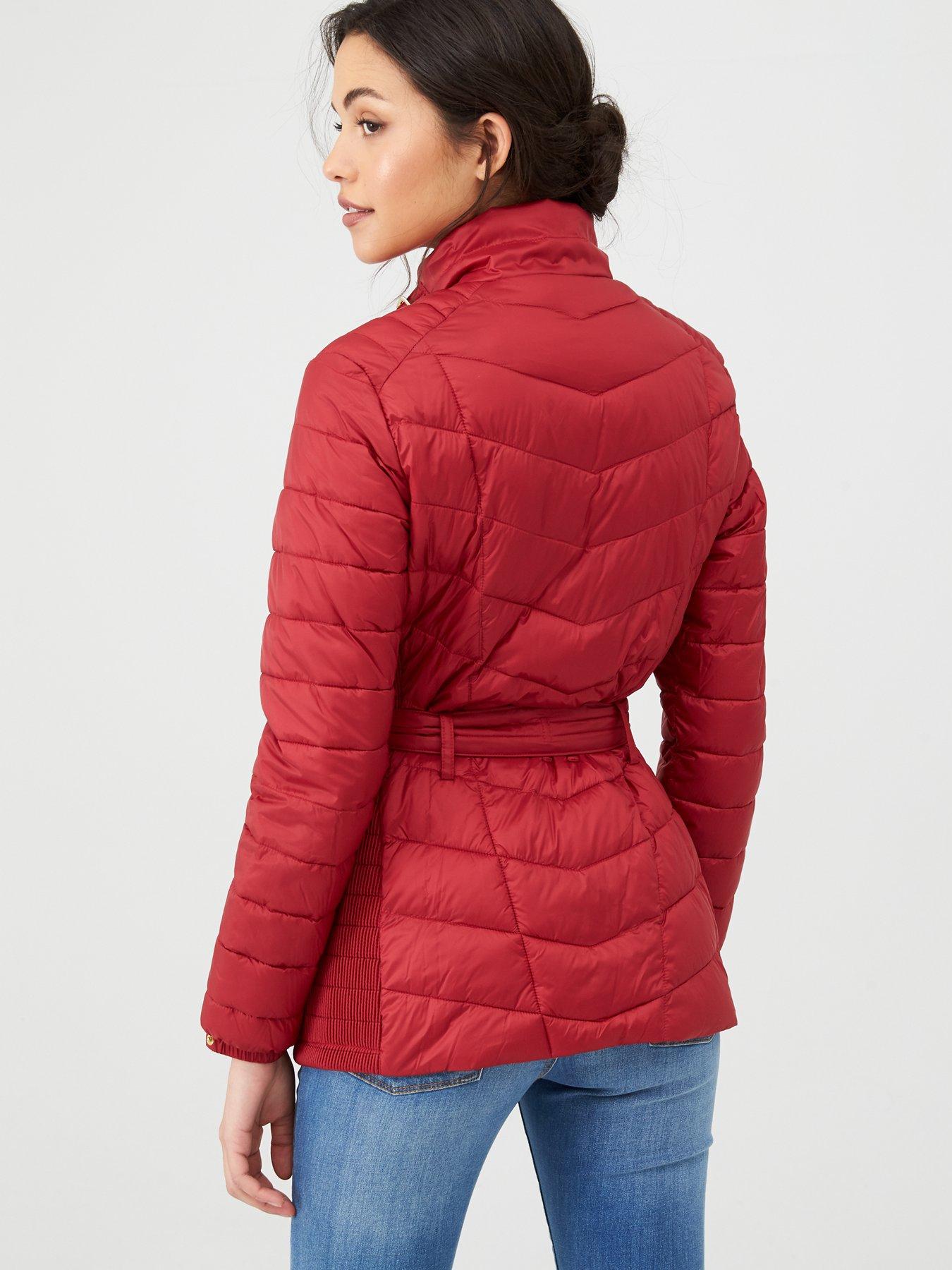 barbour gleann quilted belted jacket