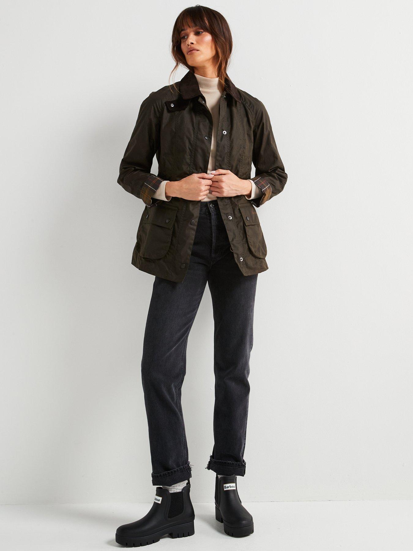 Barbour Classic Beadnell Wax Jacket Olive Very