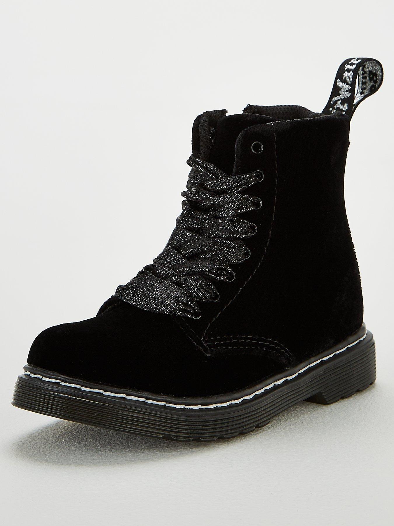 dr martens 6 eye black velvet