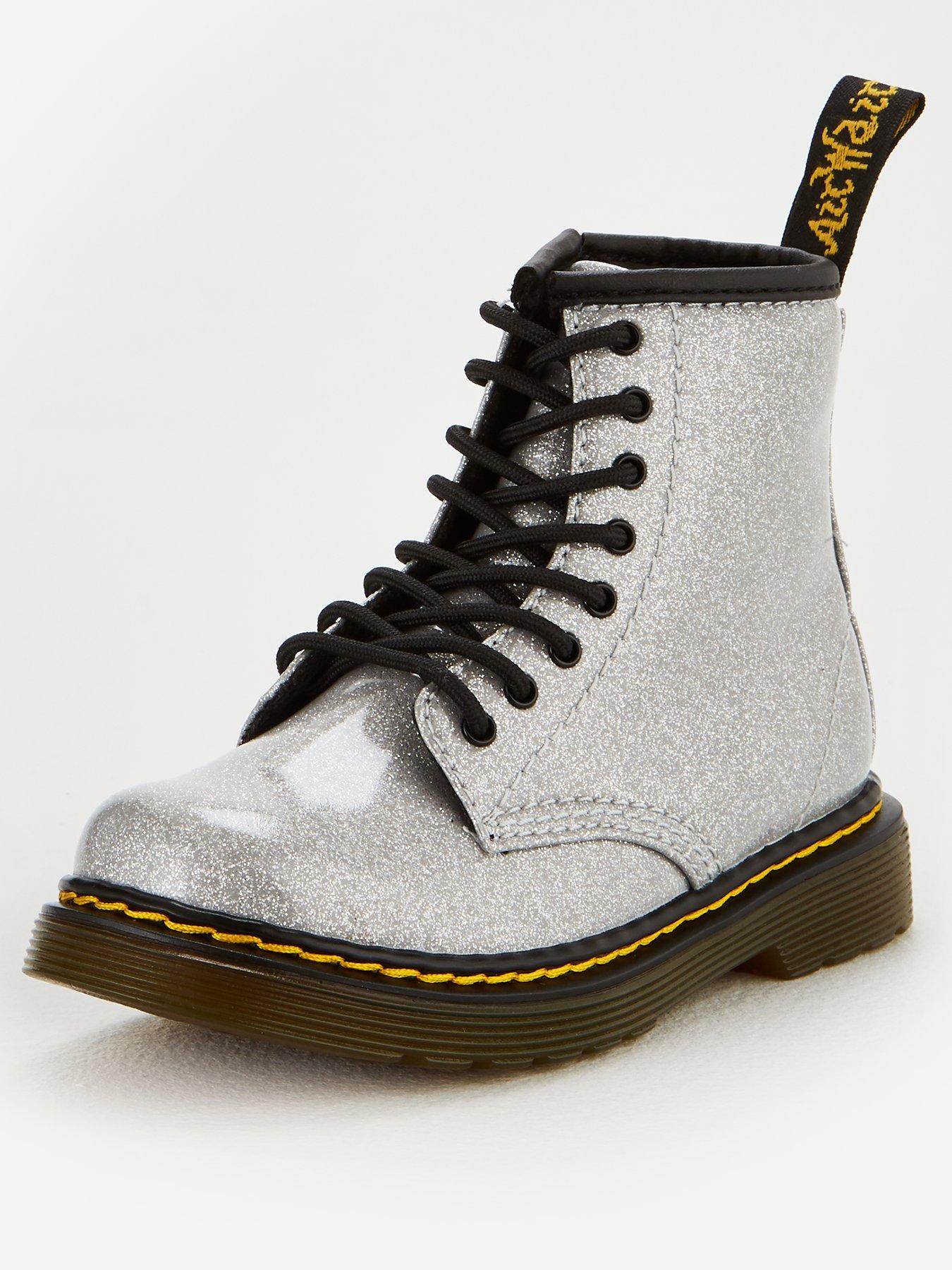 dr martens silver glitter