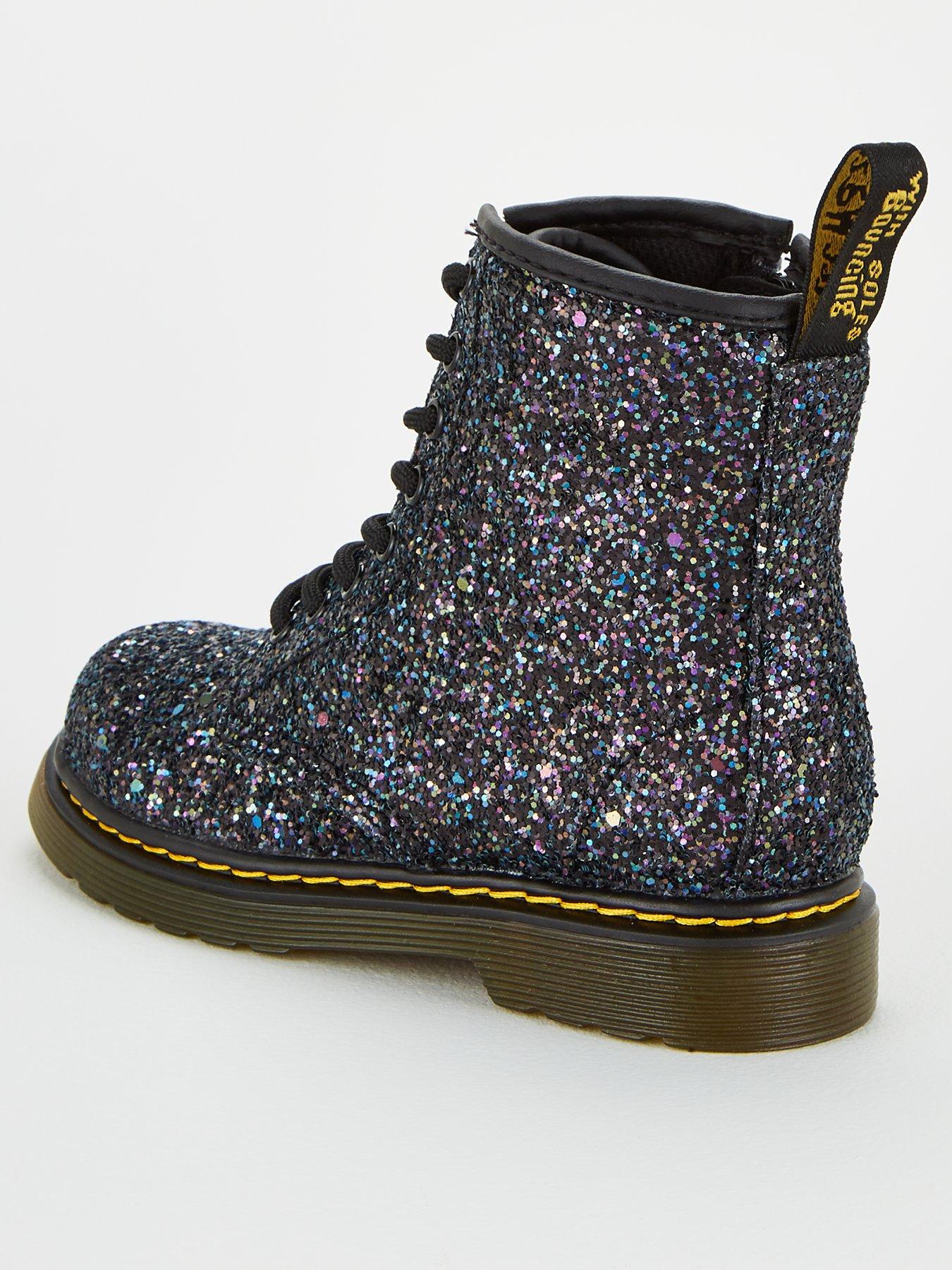 doc martens black glitter