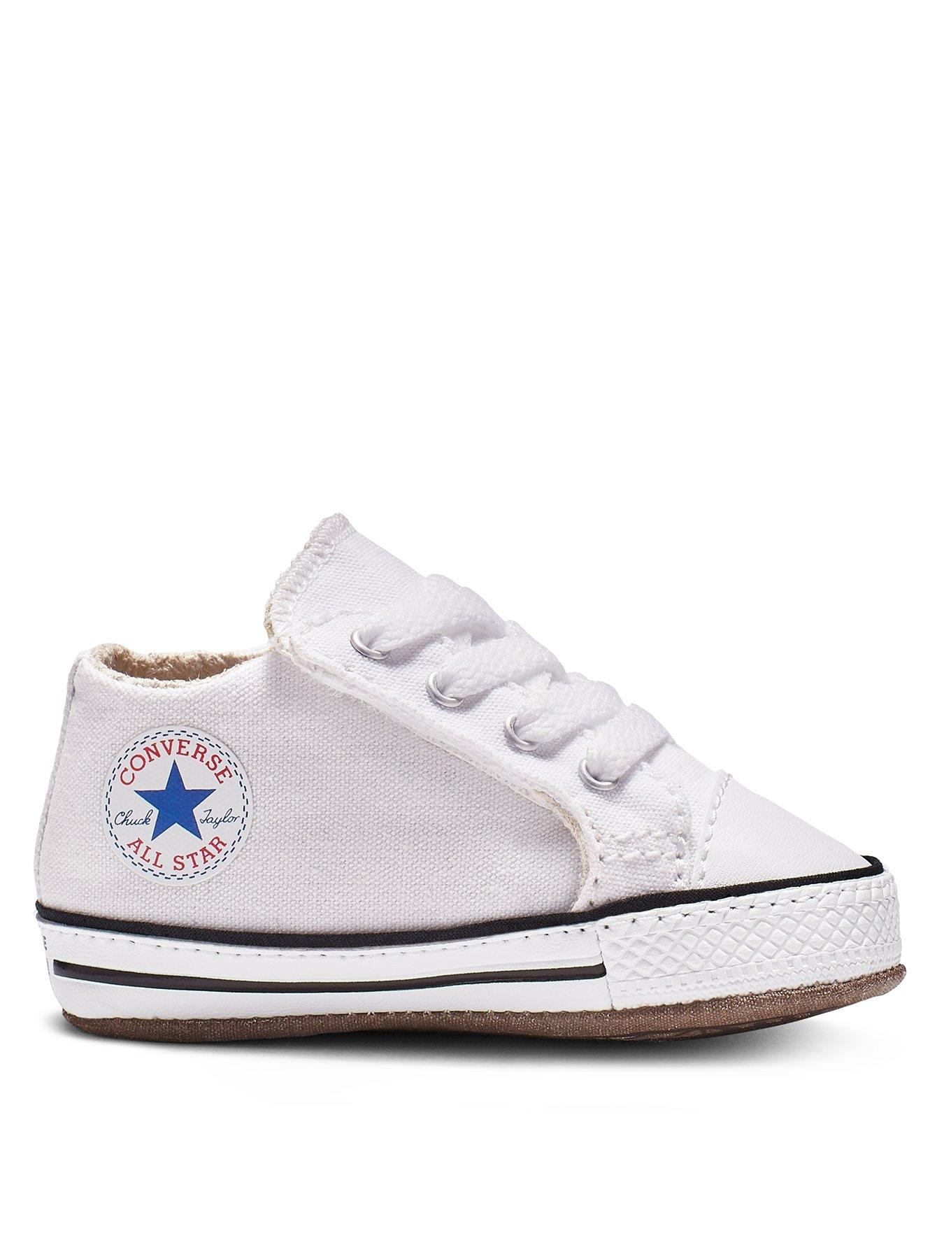 Kids Chuck Taylor All Star Ox Crib Unisex Cribster Canvas Trainers -White