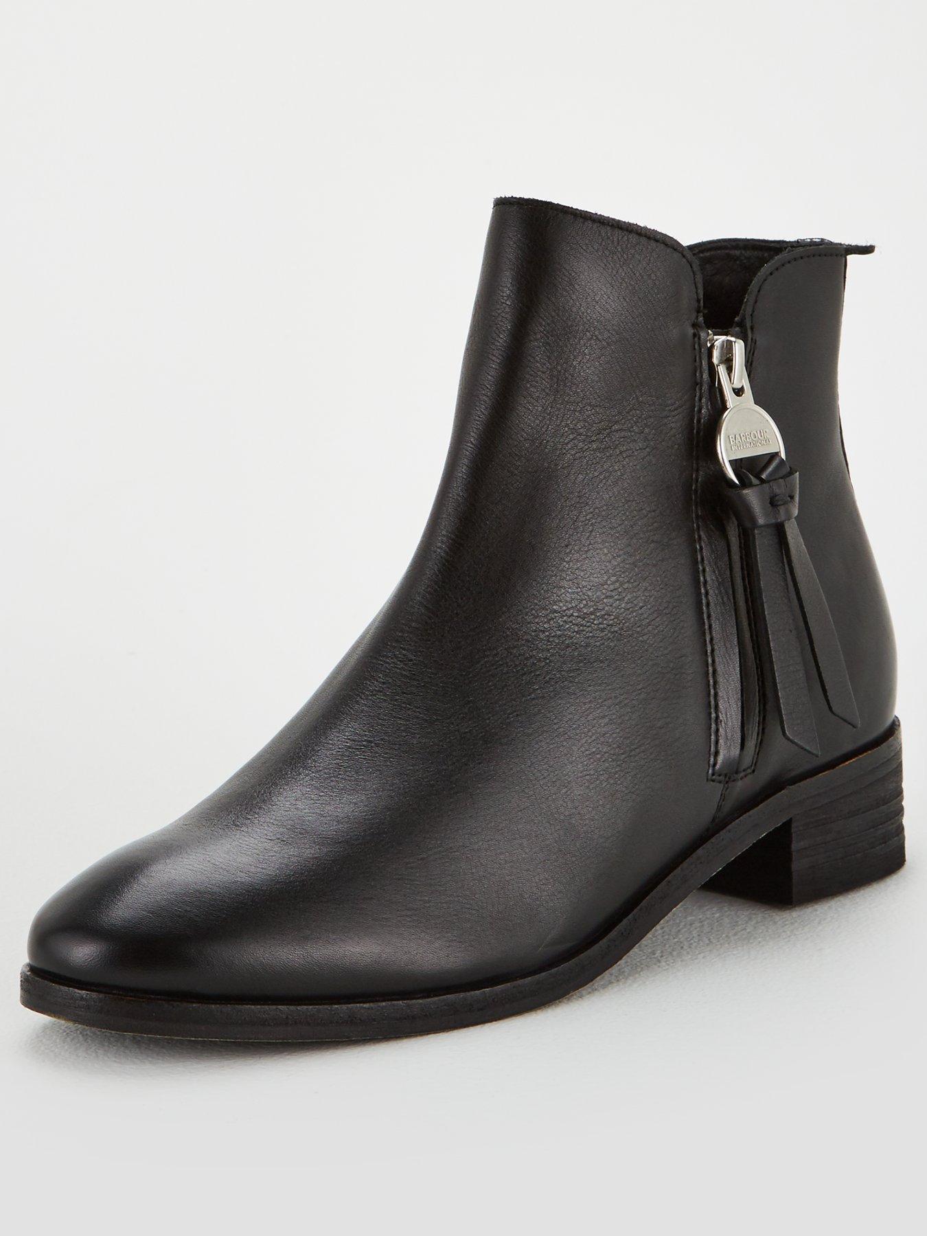 barbour black ankle boots