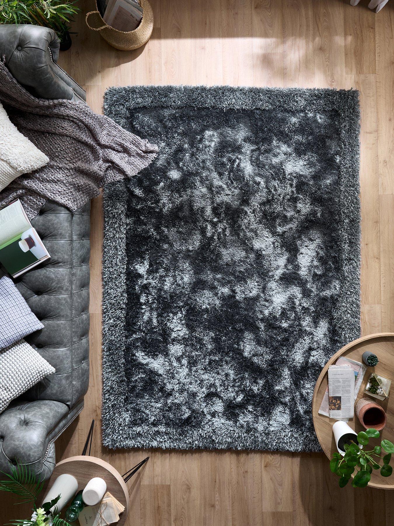 Very Home Shimmer Shaggy Border Rug
