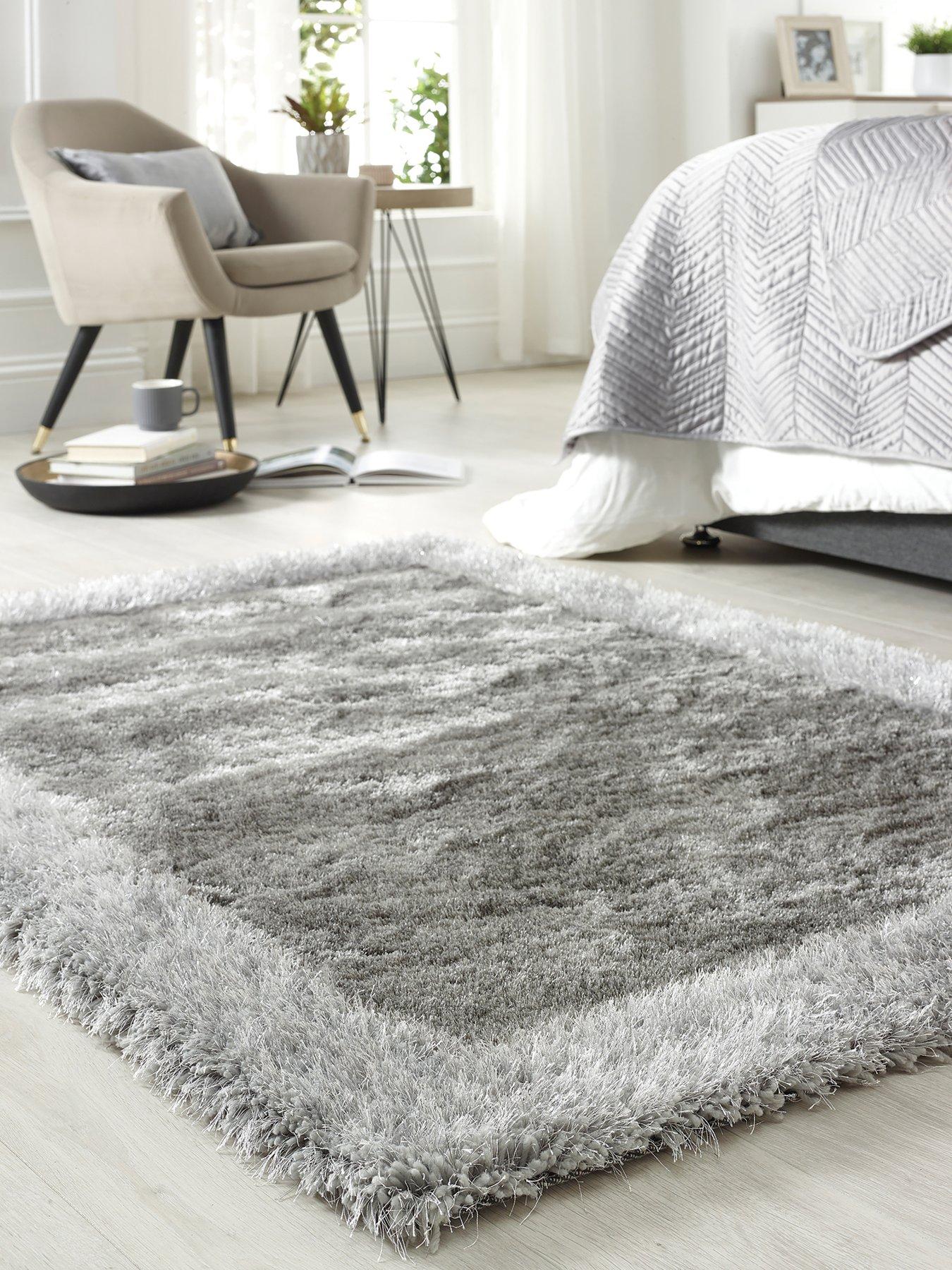 Very Home Shimmer Shaggy Border Rug