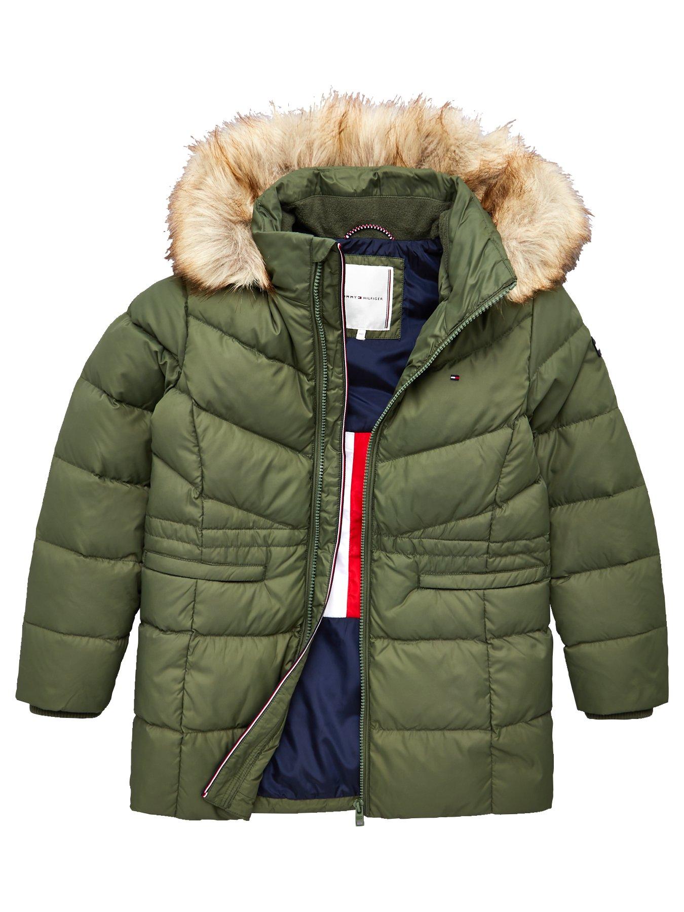 tommy hilfiger longline down jacket