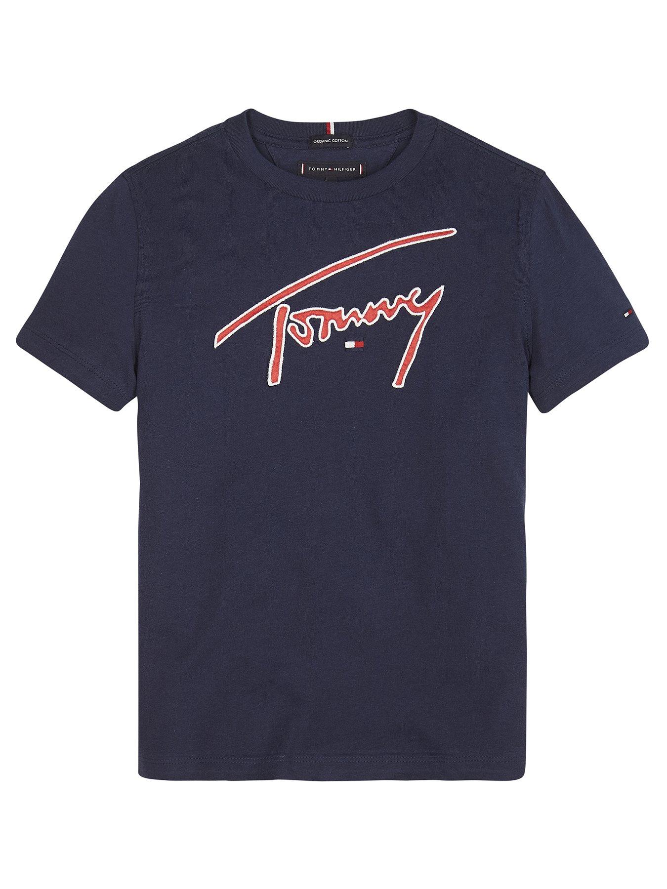 Tommy Hilfiger Boys Signature Logo Short Sleeve T-Shirt review