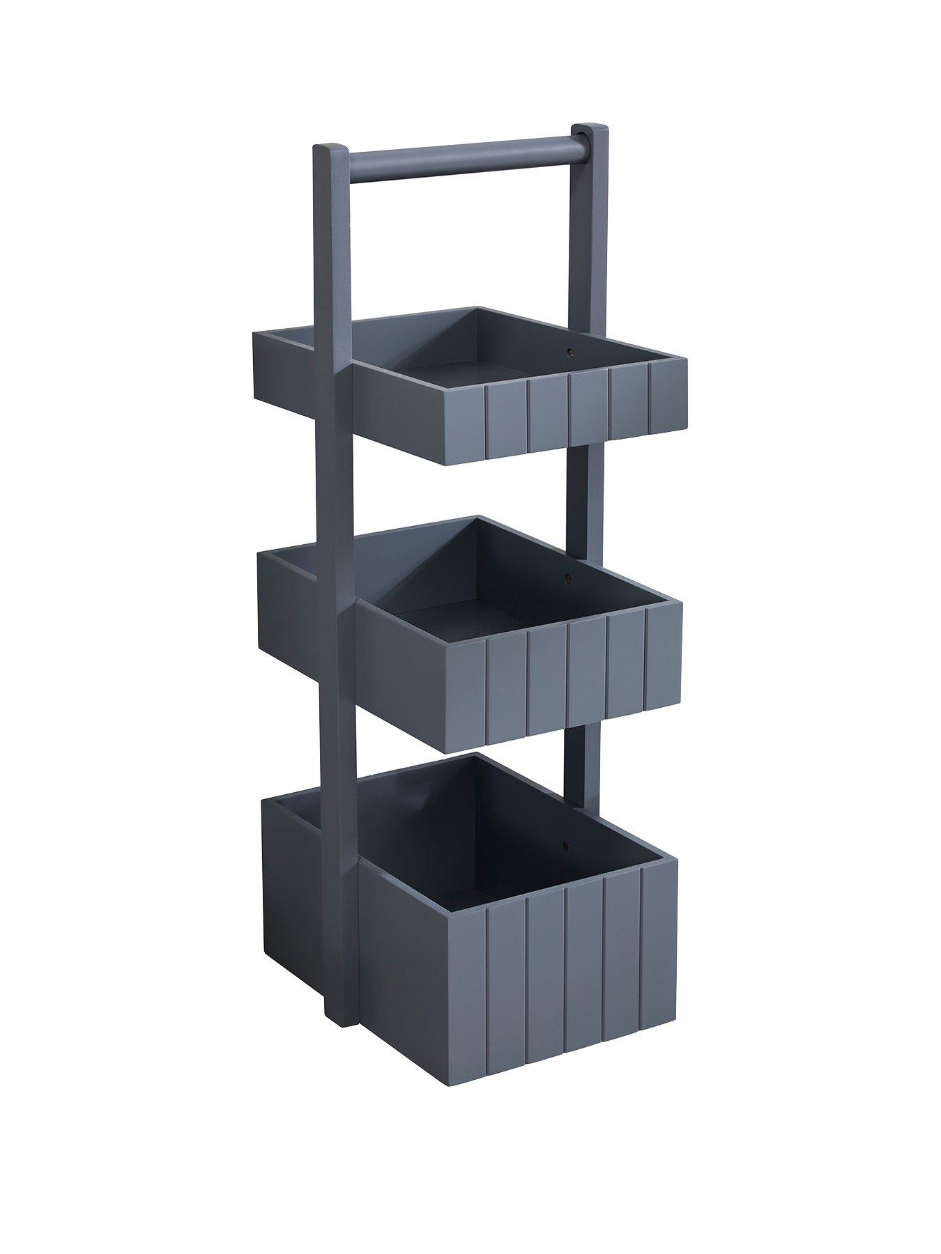 Lloyd Pascal Burford Painted Bathroom Storage Caddy Grey very.co.uk