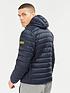  image of barbour-international-ouston-hooded-quilted-coat-navy