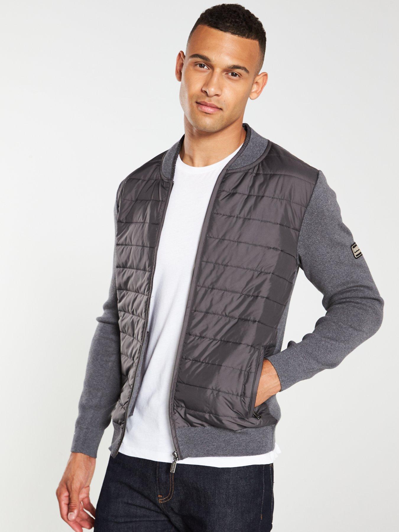 barbour international baffle mens zip through