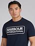  image of barbour-international-essential-large-logo-t-shirt-navy