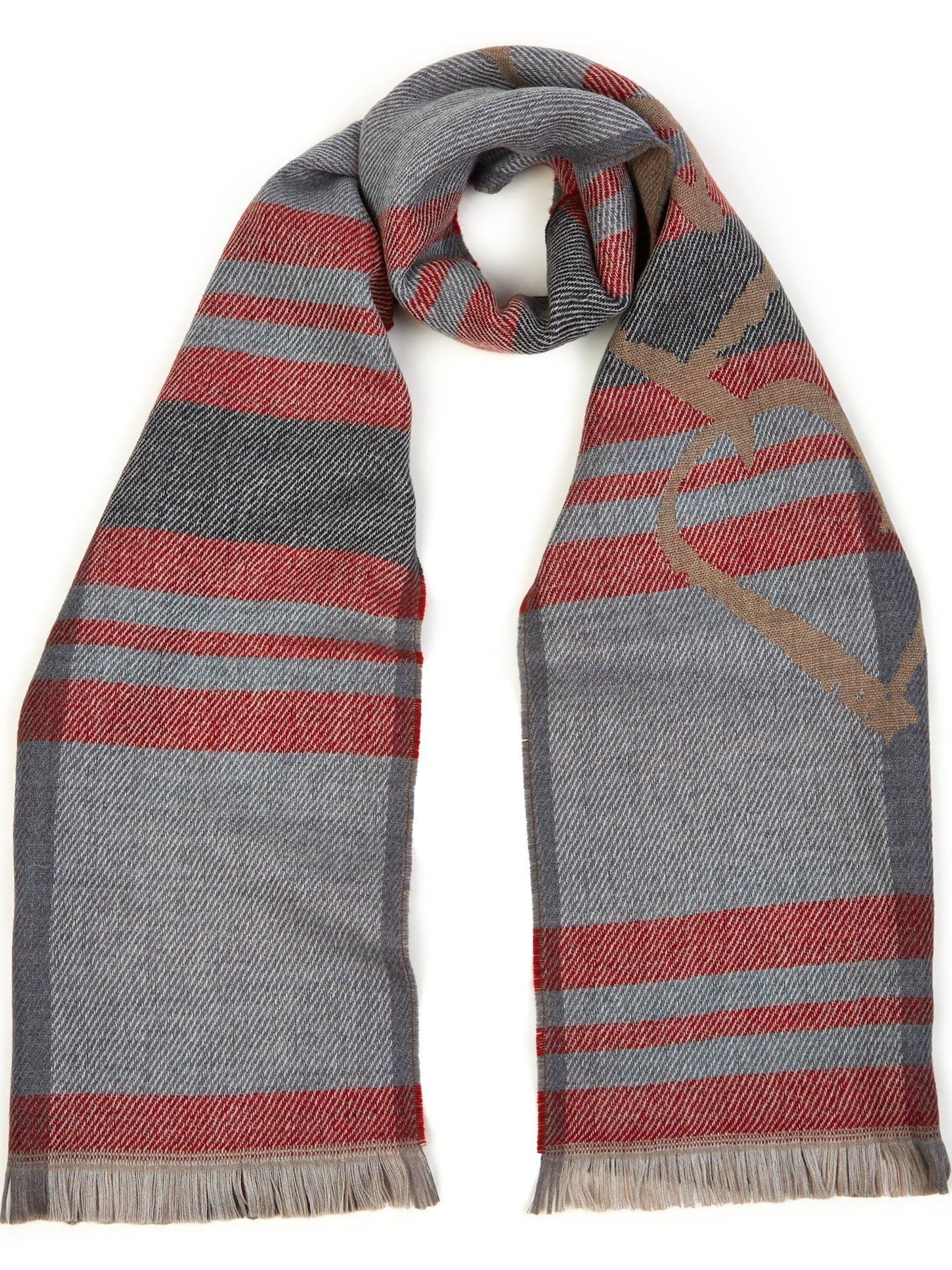 red grey scarf