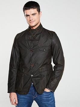 Barbour Icons Beacon Sports Wax Jacket - Olive | very.co.uk