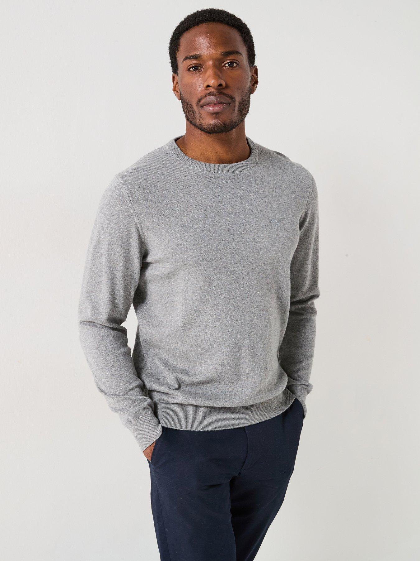 Barbour Crew Neck Jumper - Grey | very 