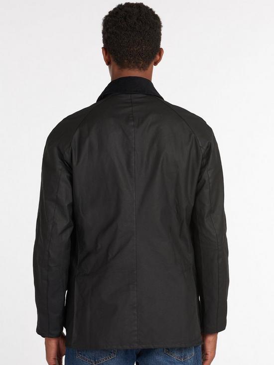 Barbour Ashby Wax Jacket - Black | very.co.uk