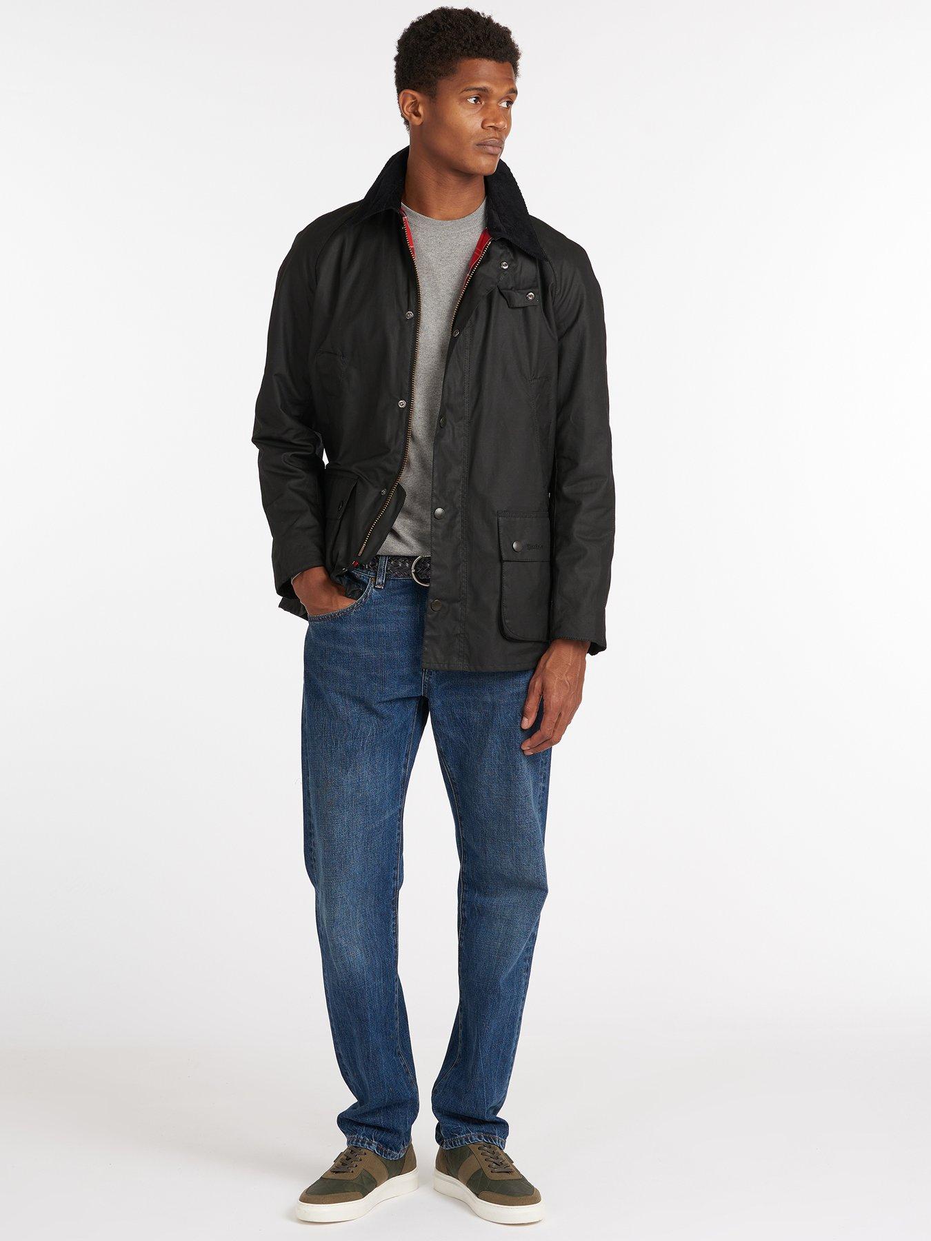 Barbour Ashby Wax Jacket - Black | very.co.uk