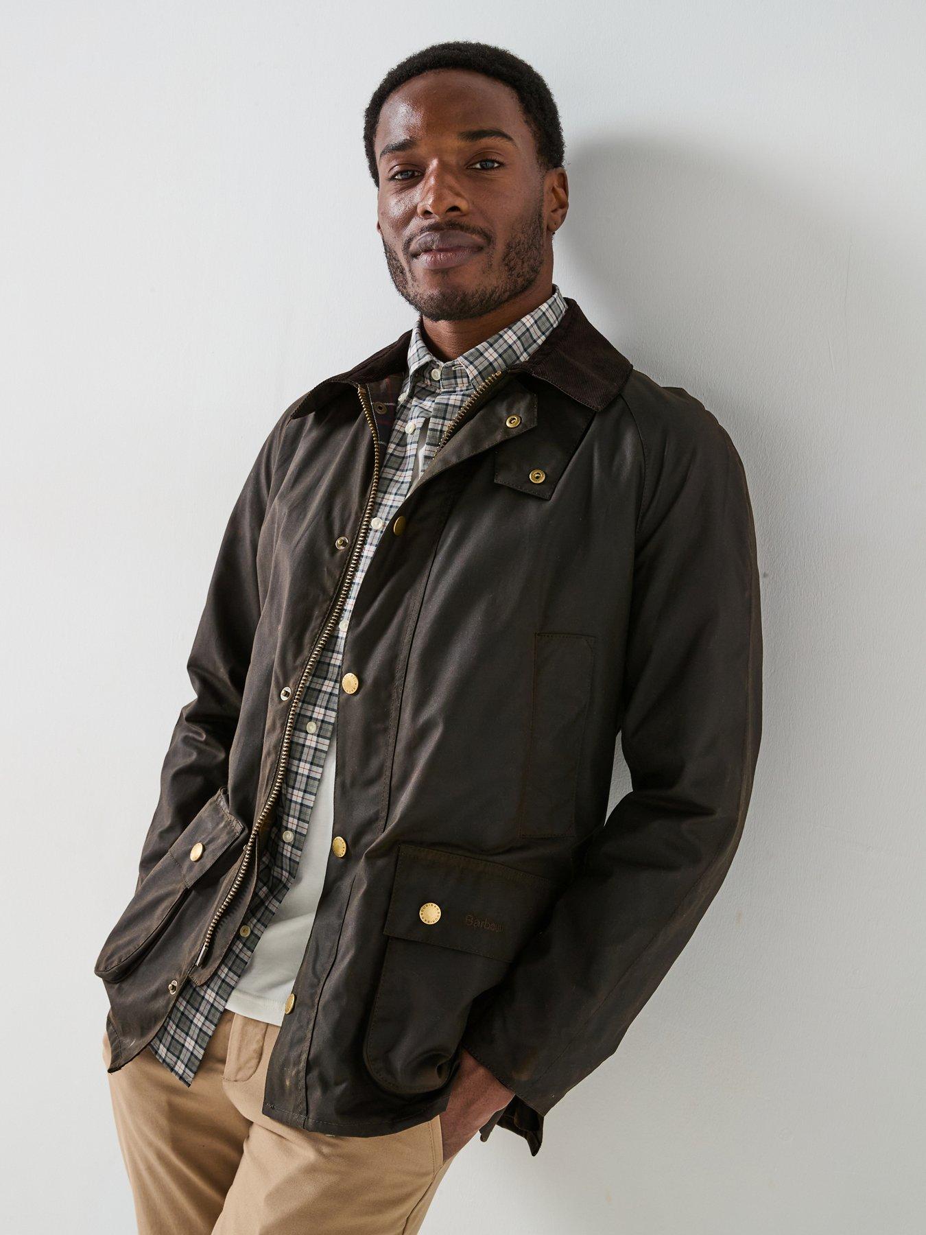 undefined Ashby Wax Jacket - Olive Green