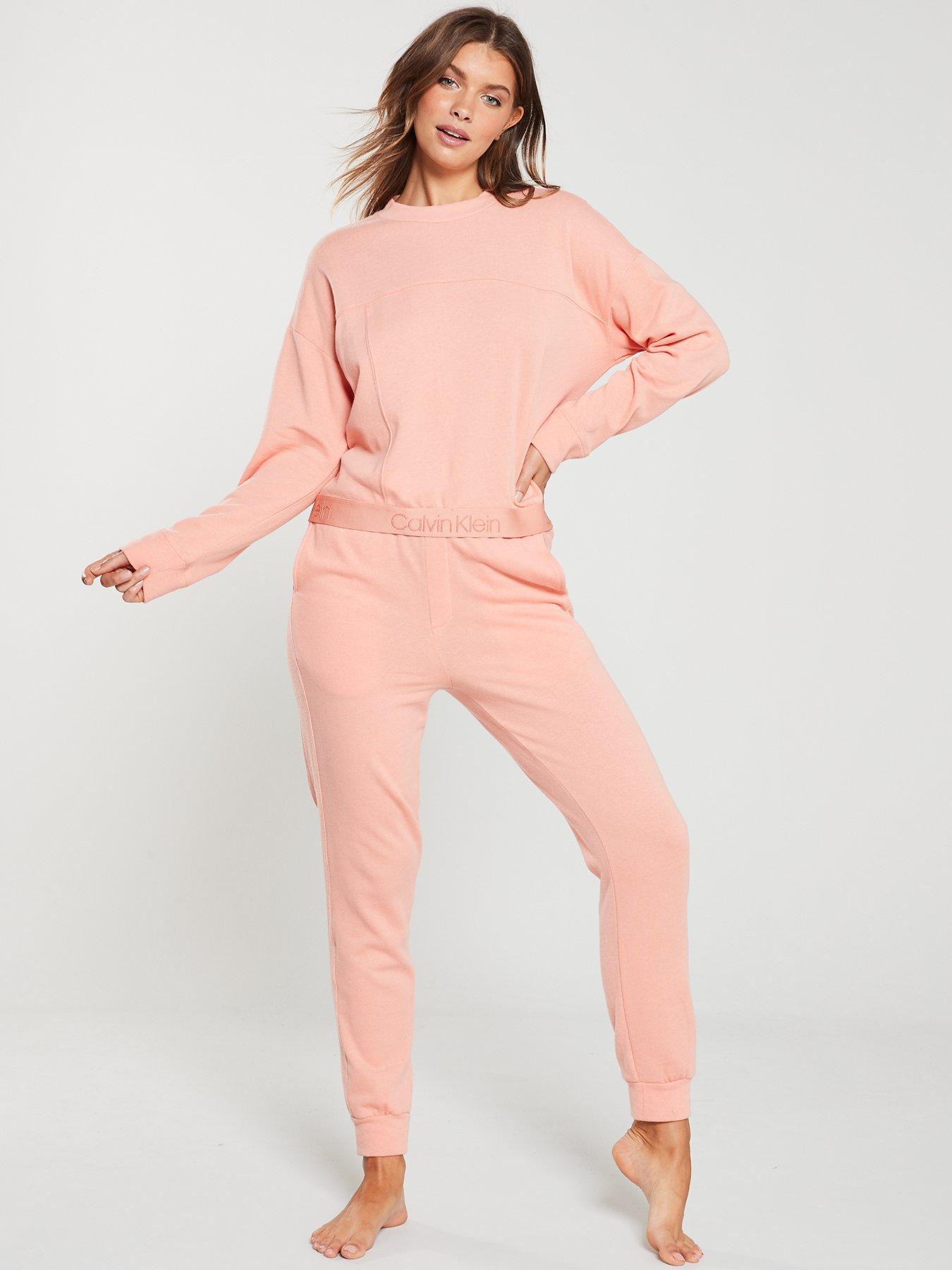 pink calvin klein tracksuit