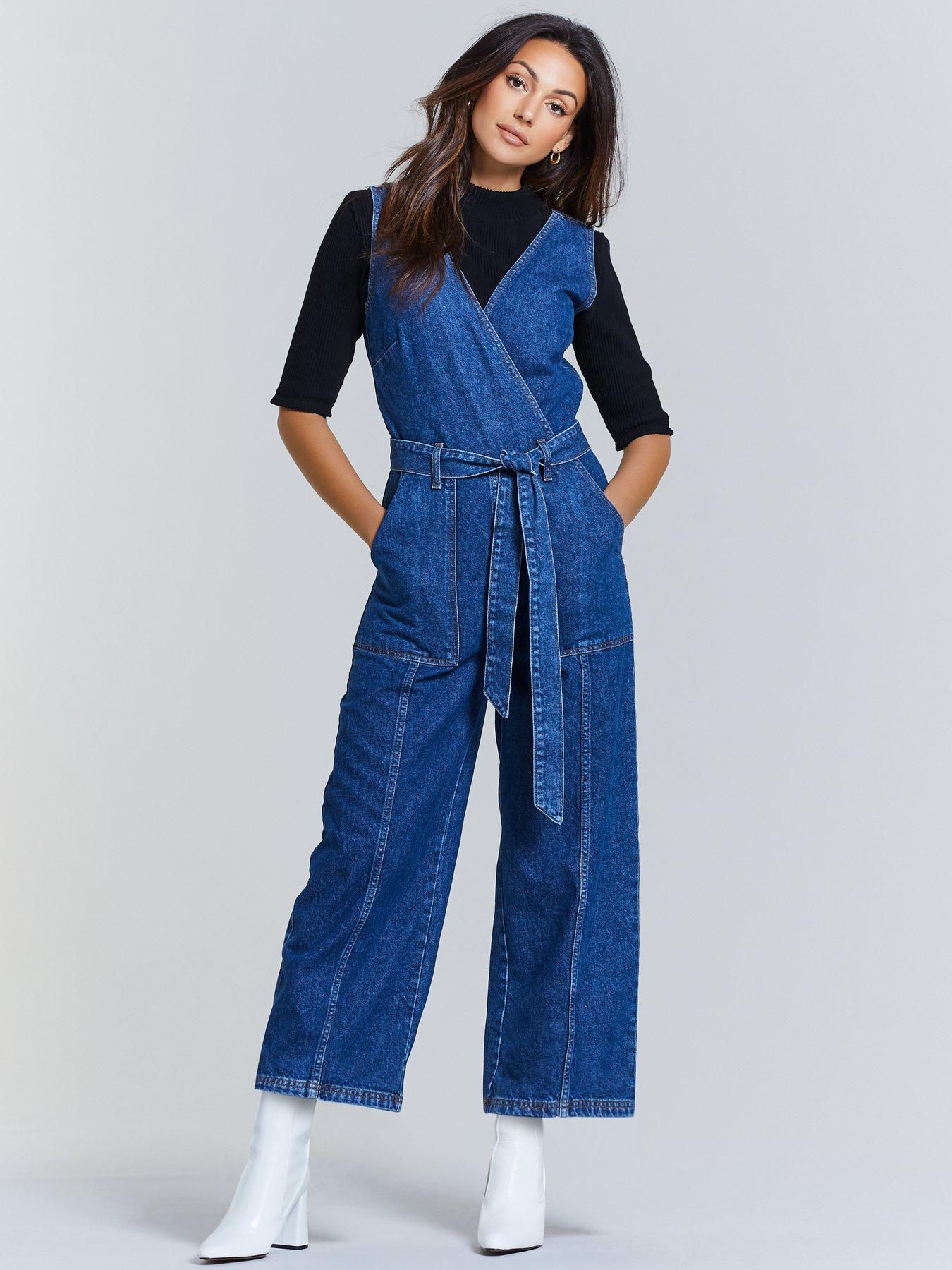 michelle keegan denim jumpsuit