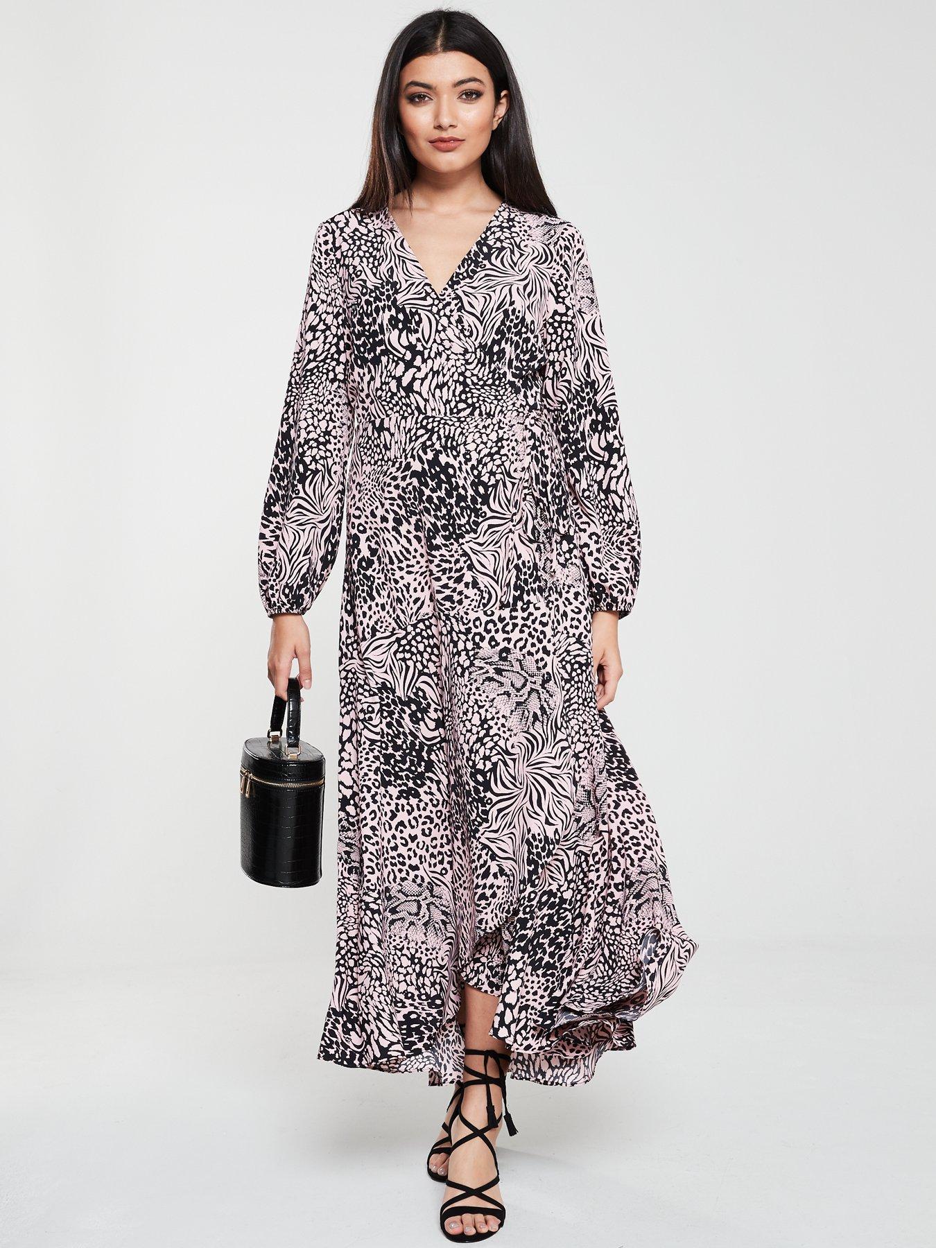 wallis pink leopard print dress