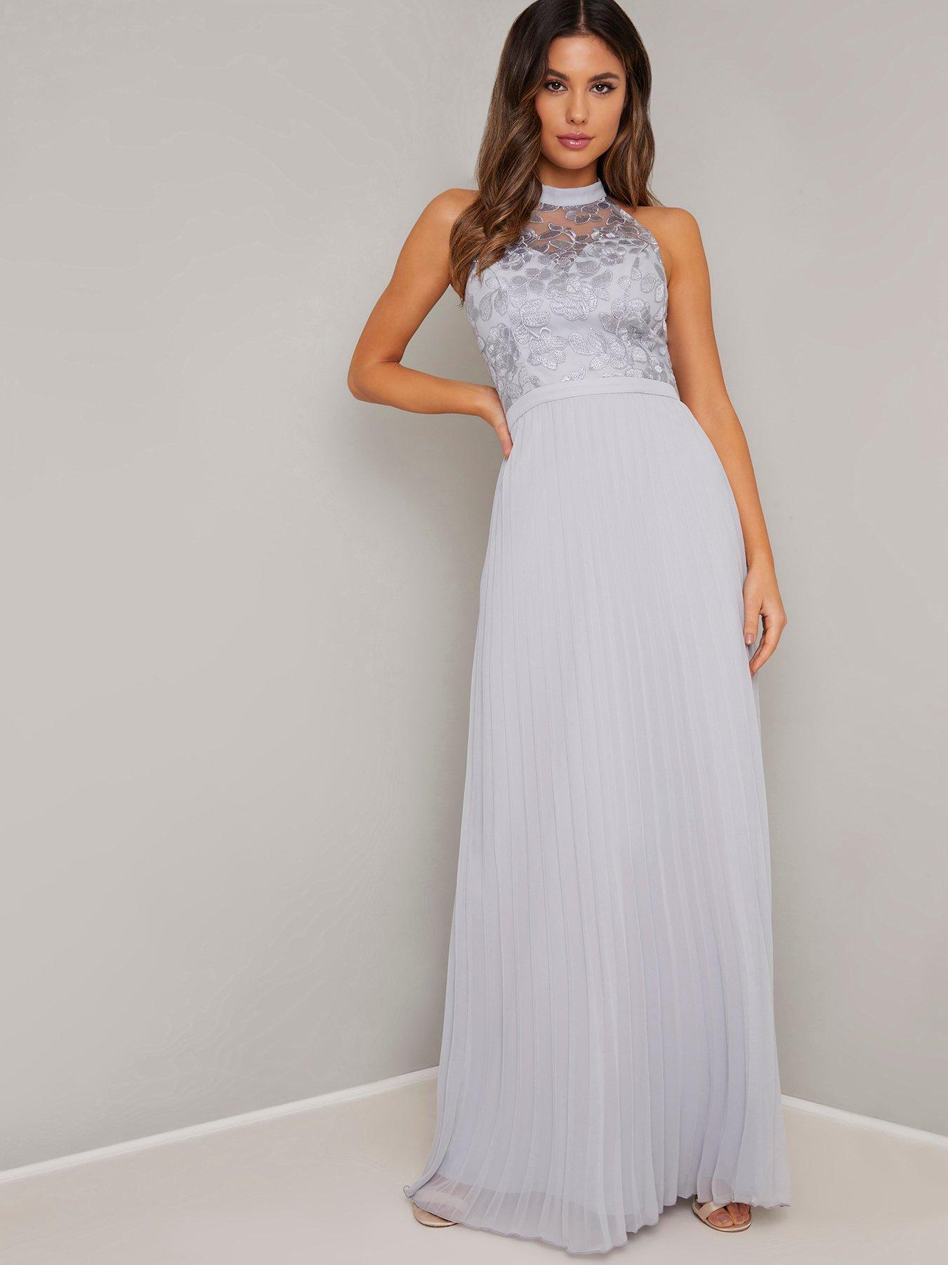 high neck maxi dress