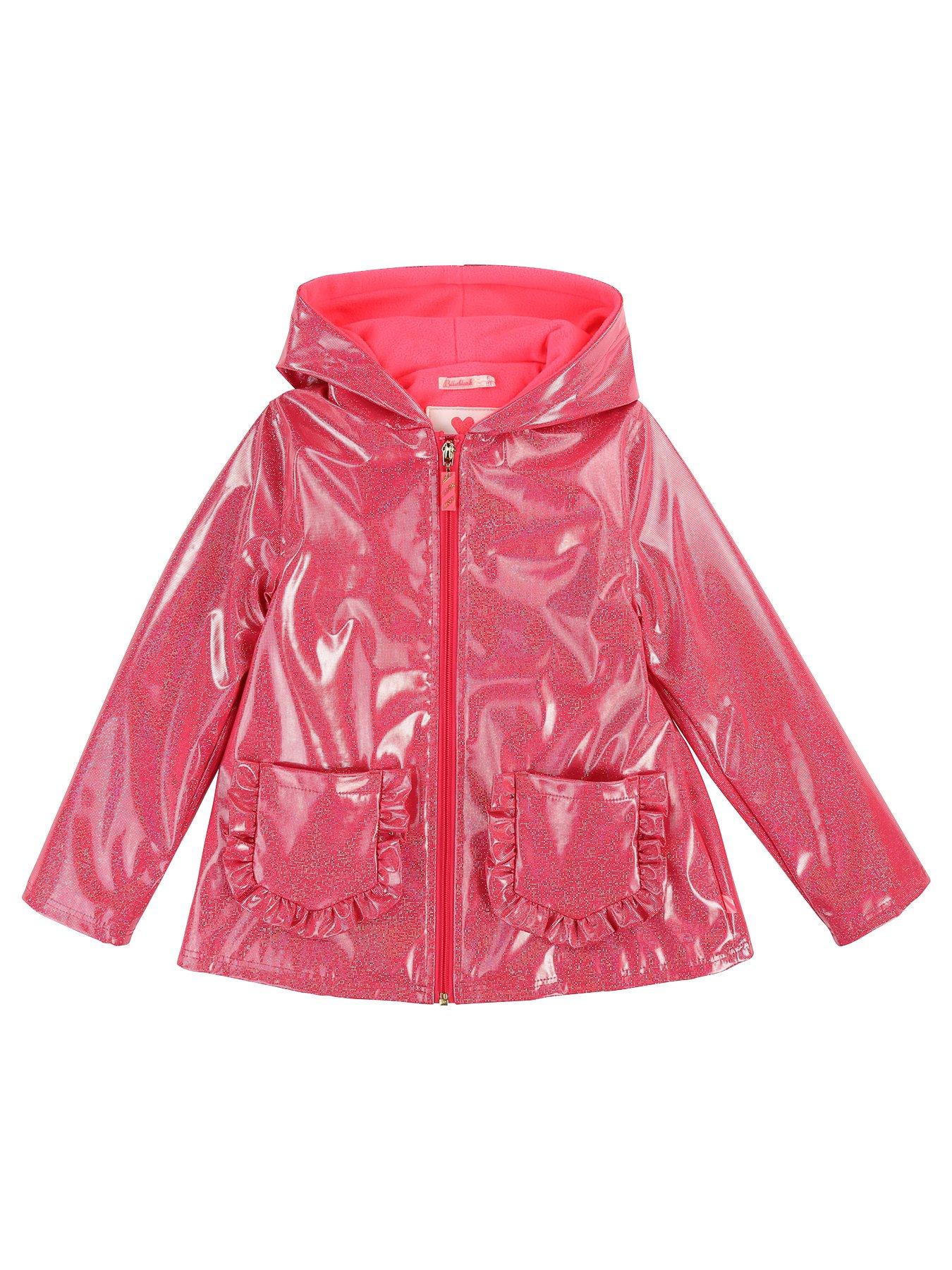 Billieblush Girls Ruffle Pocket Glitter Raincoat review