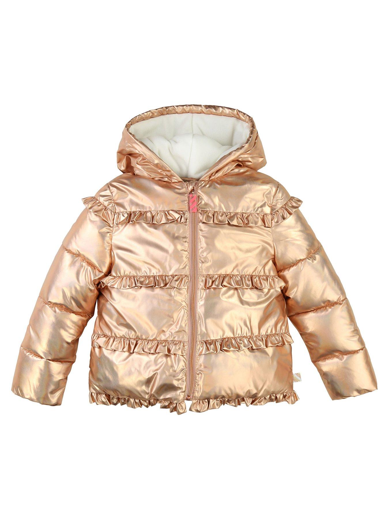 Billieblush Girls Metallic Ruffle Hooded Coat review