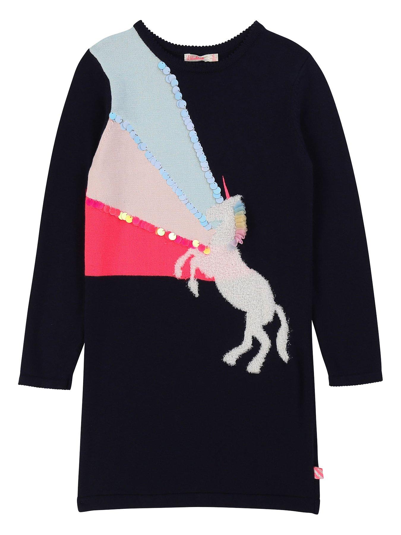 Billieblush Girls Knitted Unicorn Sequin Jumper Dress review