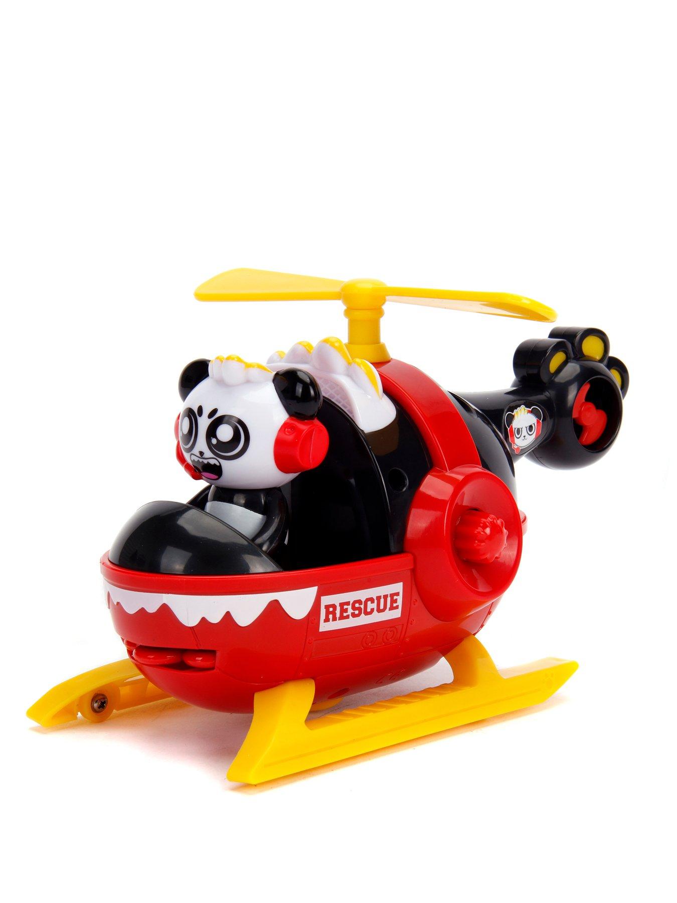 ryan's world panda airplane set with 6 figures