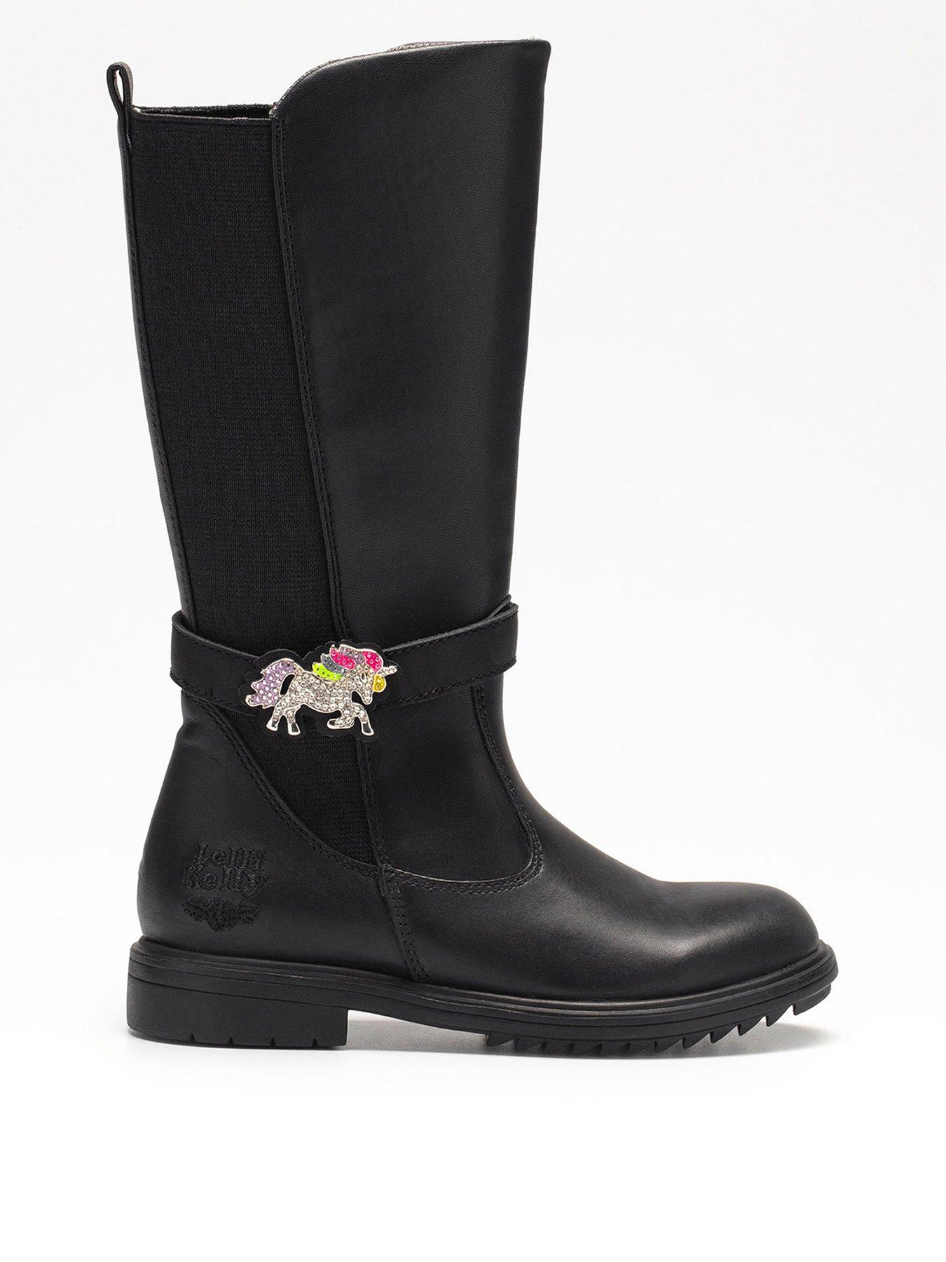 girls black boots sale