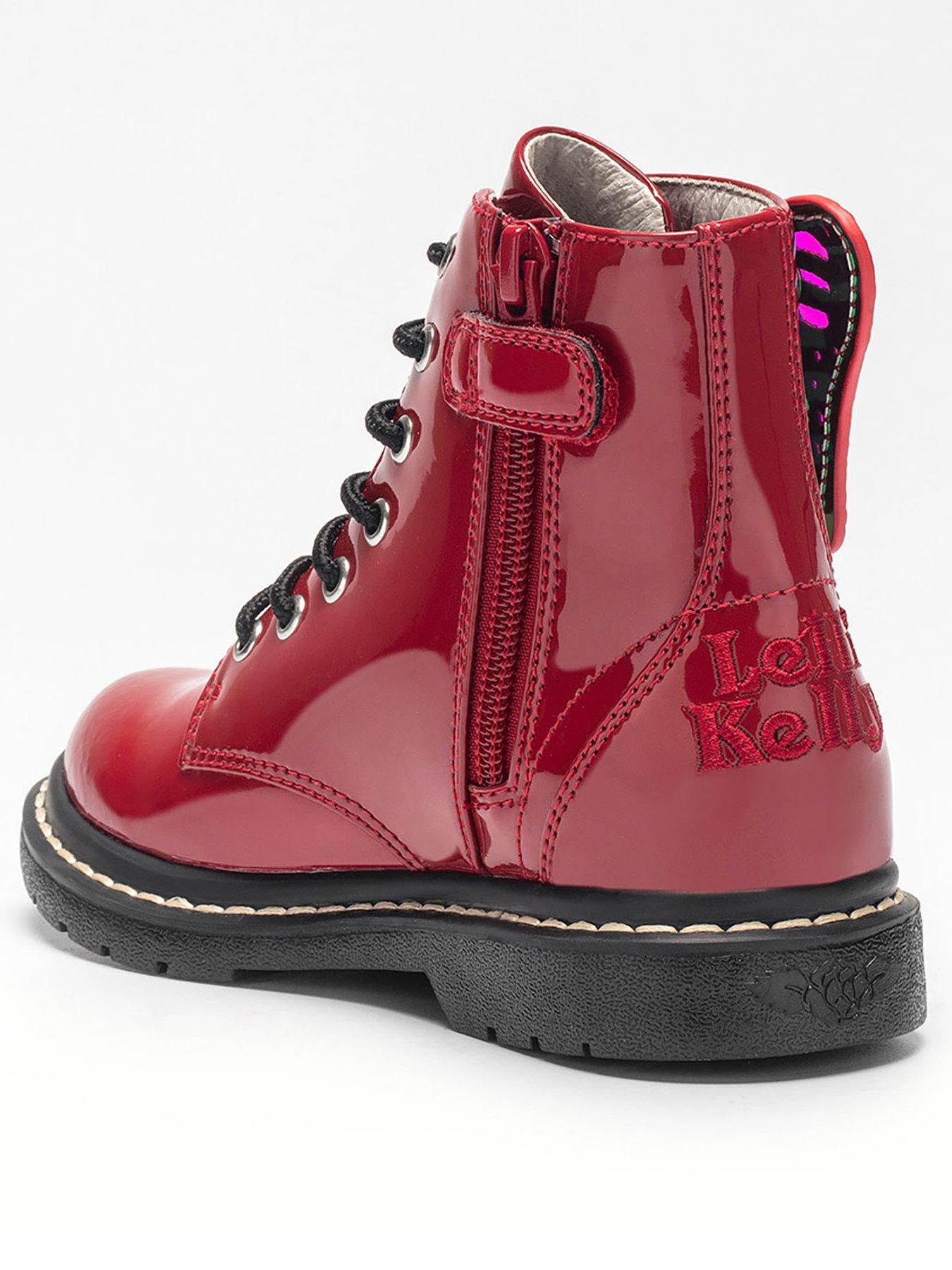 red patent ankle boots uk