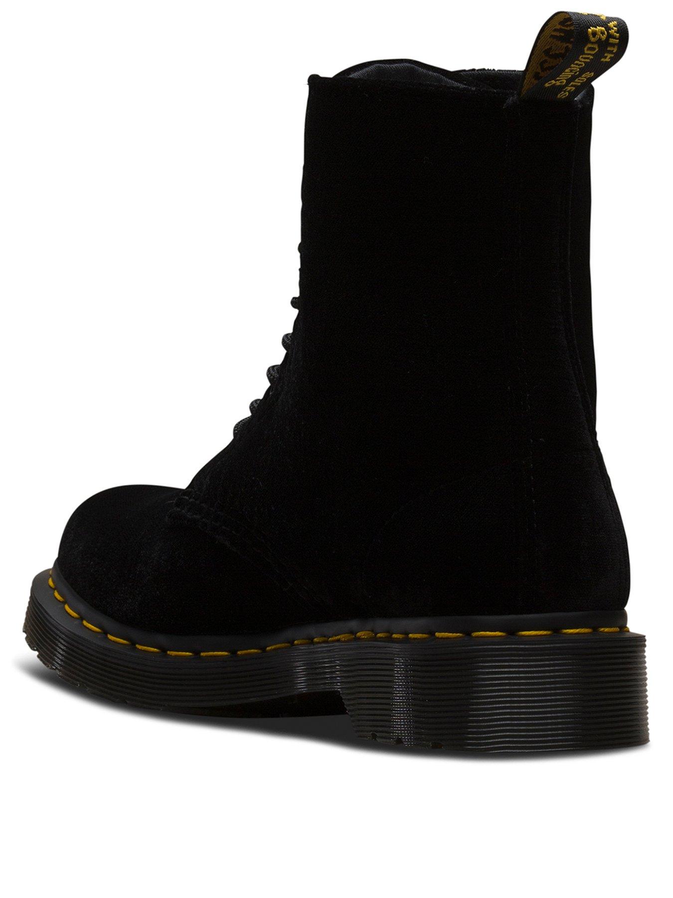 dr martens velvet chelsea boots