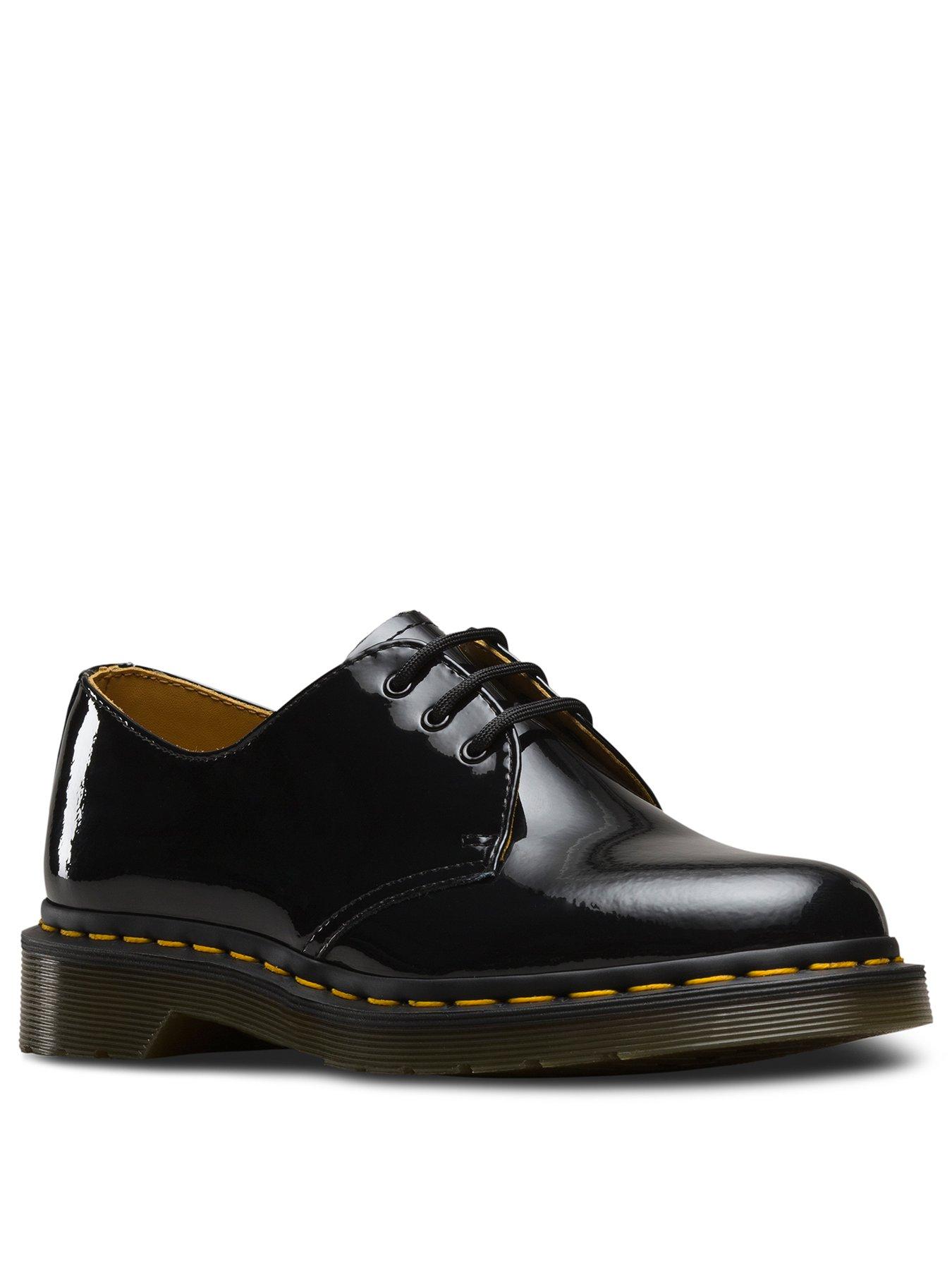 dr martens black 1461 flat shoes