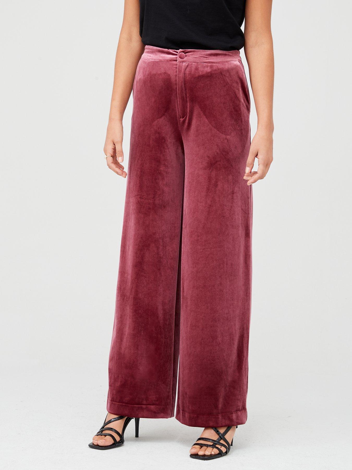 wide velvet trousers