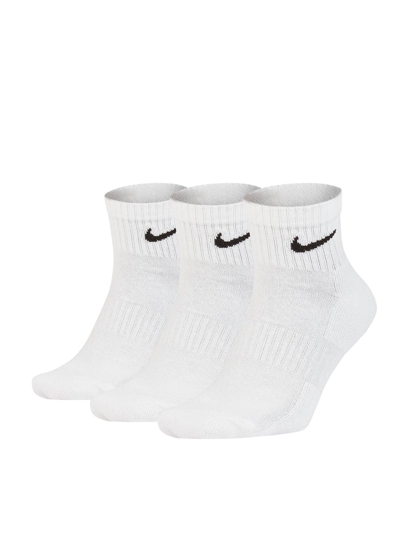 white nike socks ankle