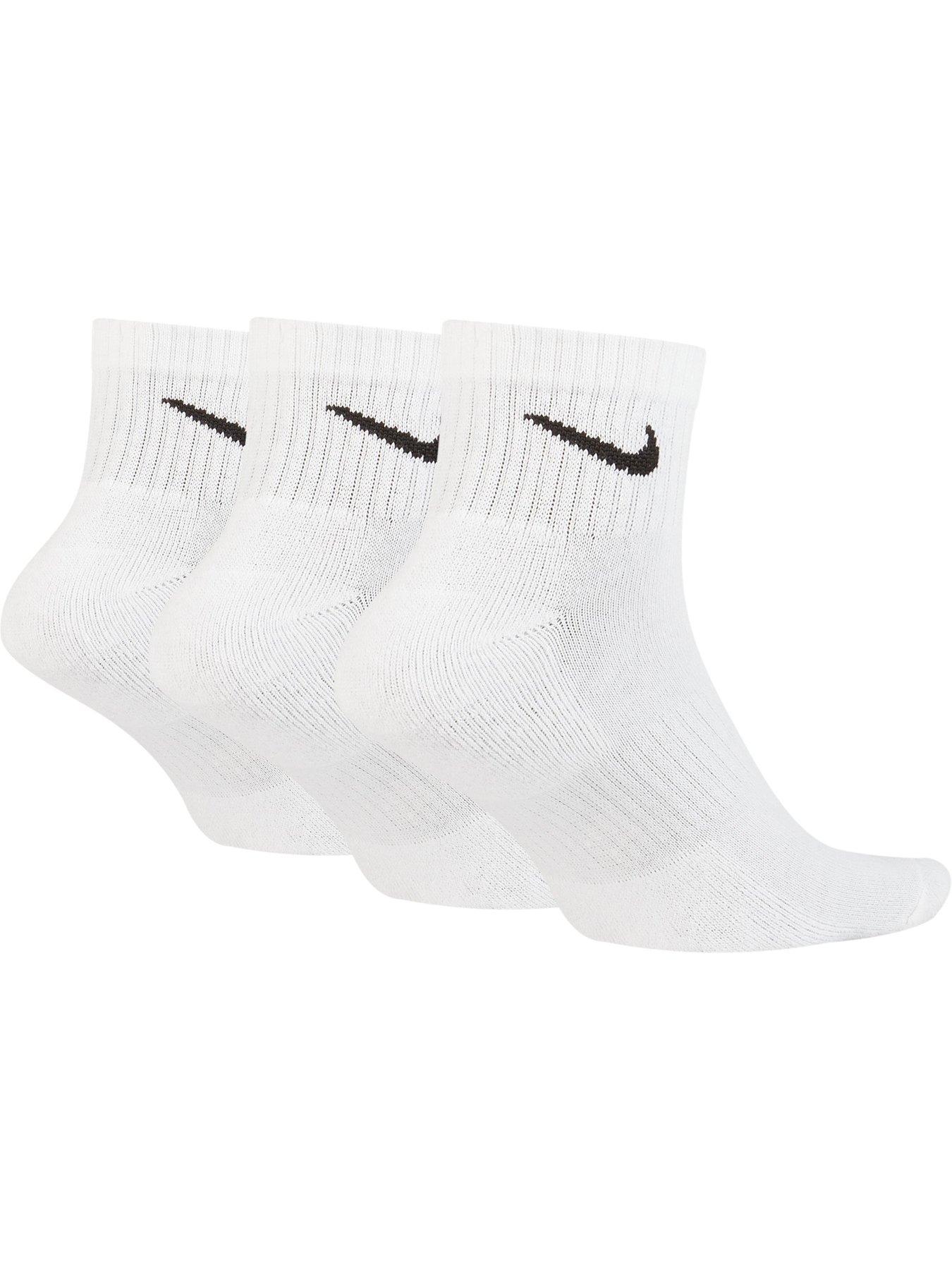 white nike tick socks