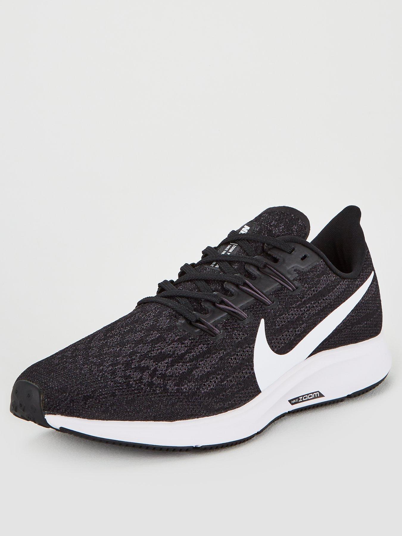 nike air zoom pegasus black and white