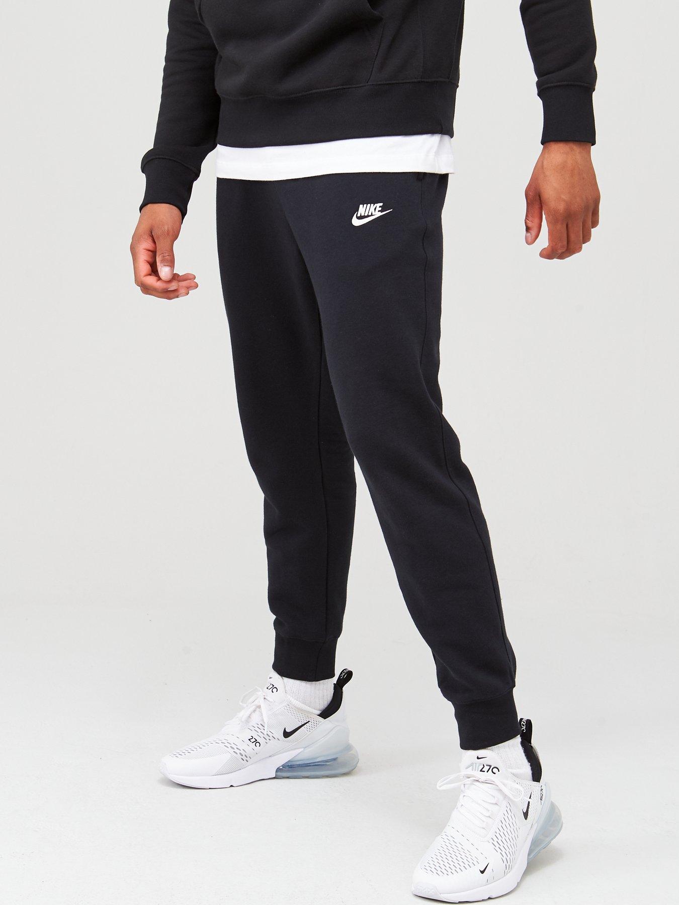 nike club tracksuit black