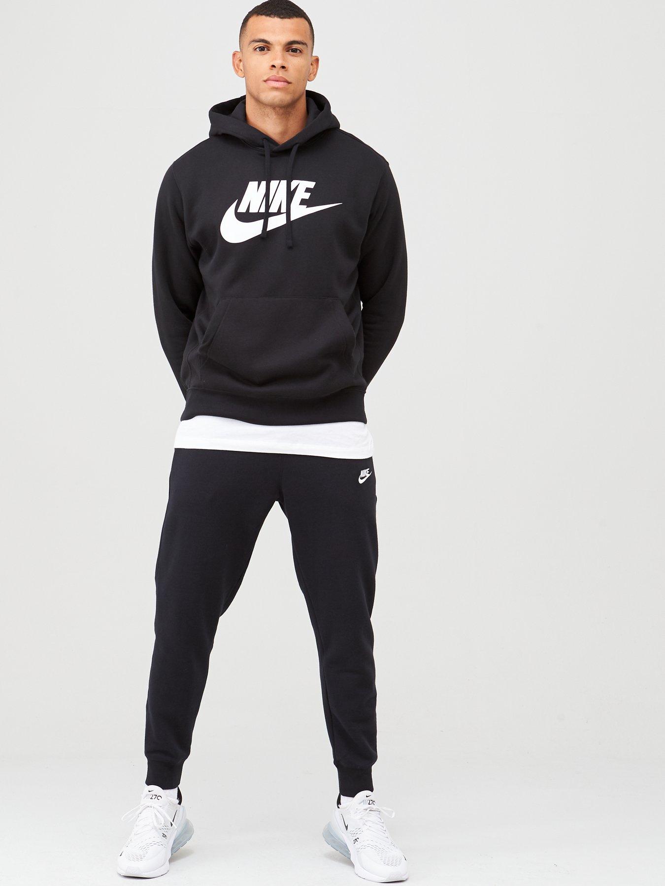 Nike fleece hotsell joggers black