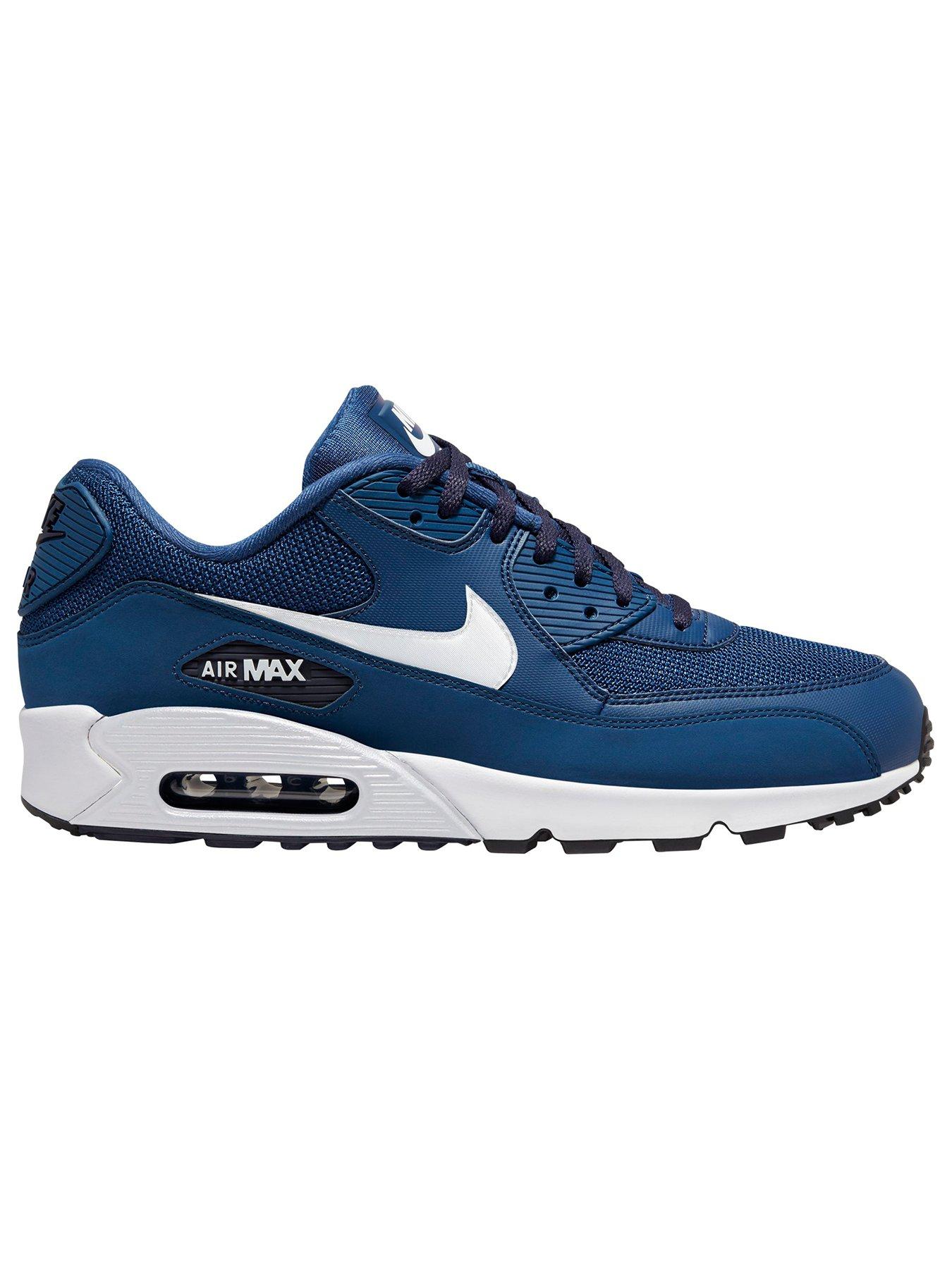 nike air max 90 essential blue and white