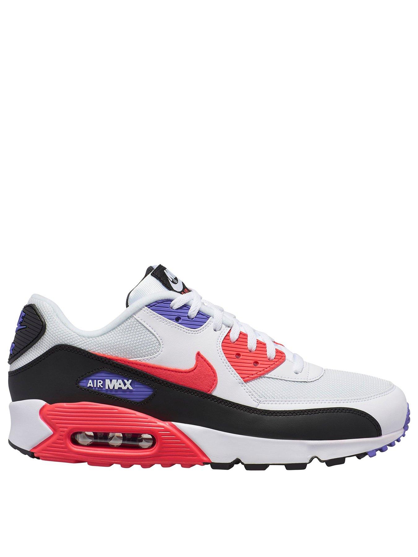 air max 90 white black red