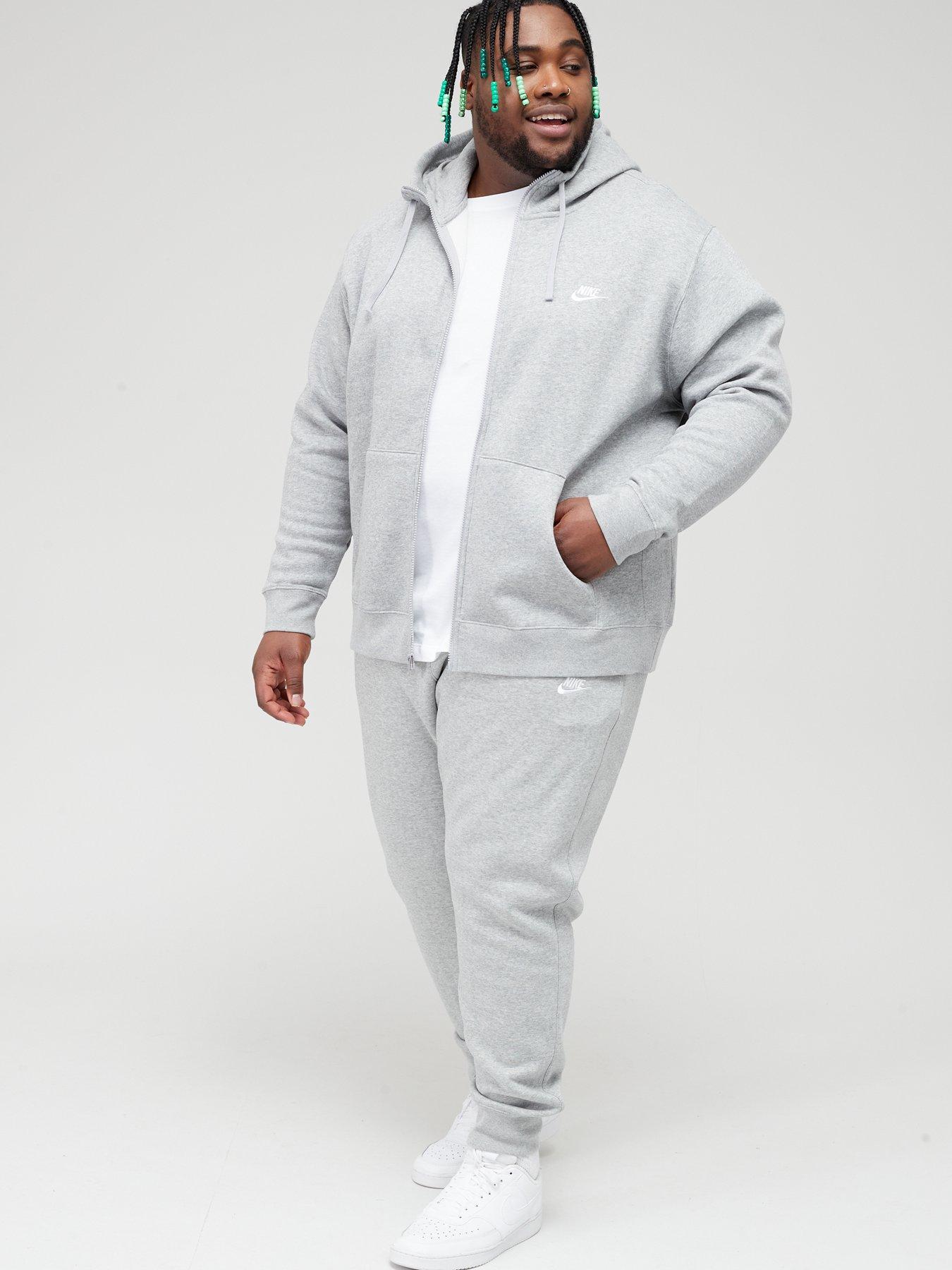 Tracksuits Sportswear Plus Size Club Fleece Full Zip Hoodie - Dark Grey
